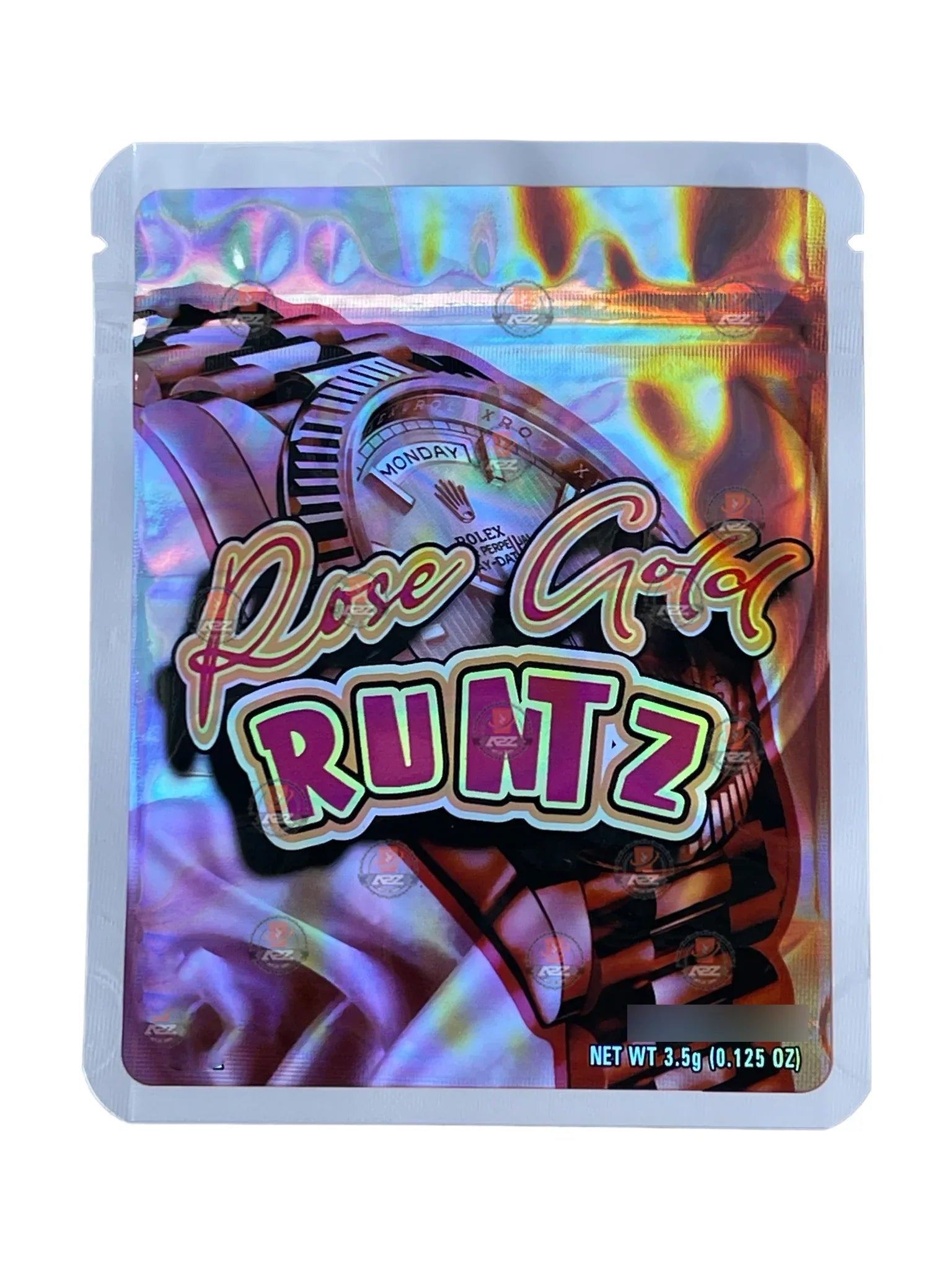 Rose Gold 3.5g Mylar Bag Holographic - Black Unicorn Hub