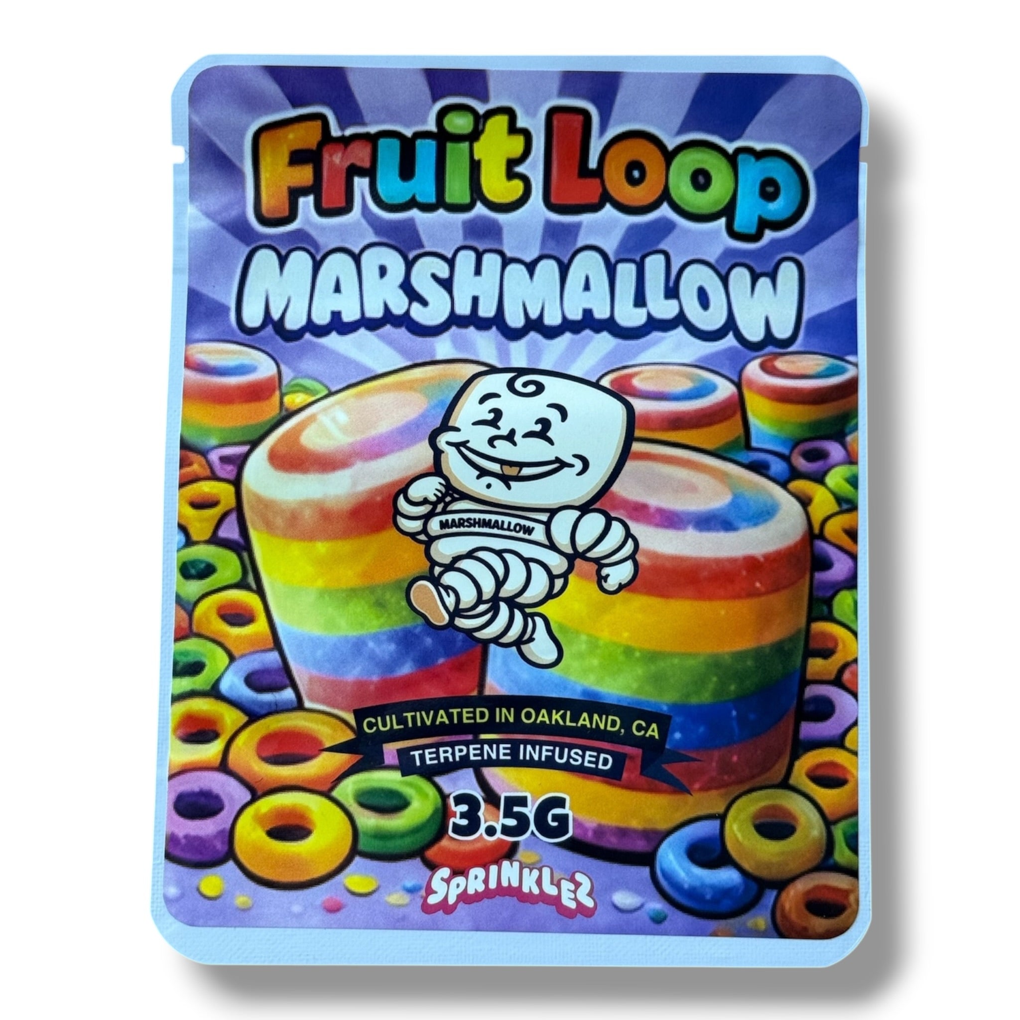 Sprinklez Froot L Marshmallow 3.5G Mylar sticker Bags -With stickers and label (Copy)