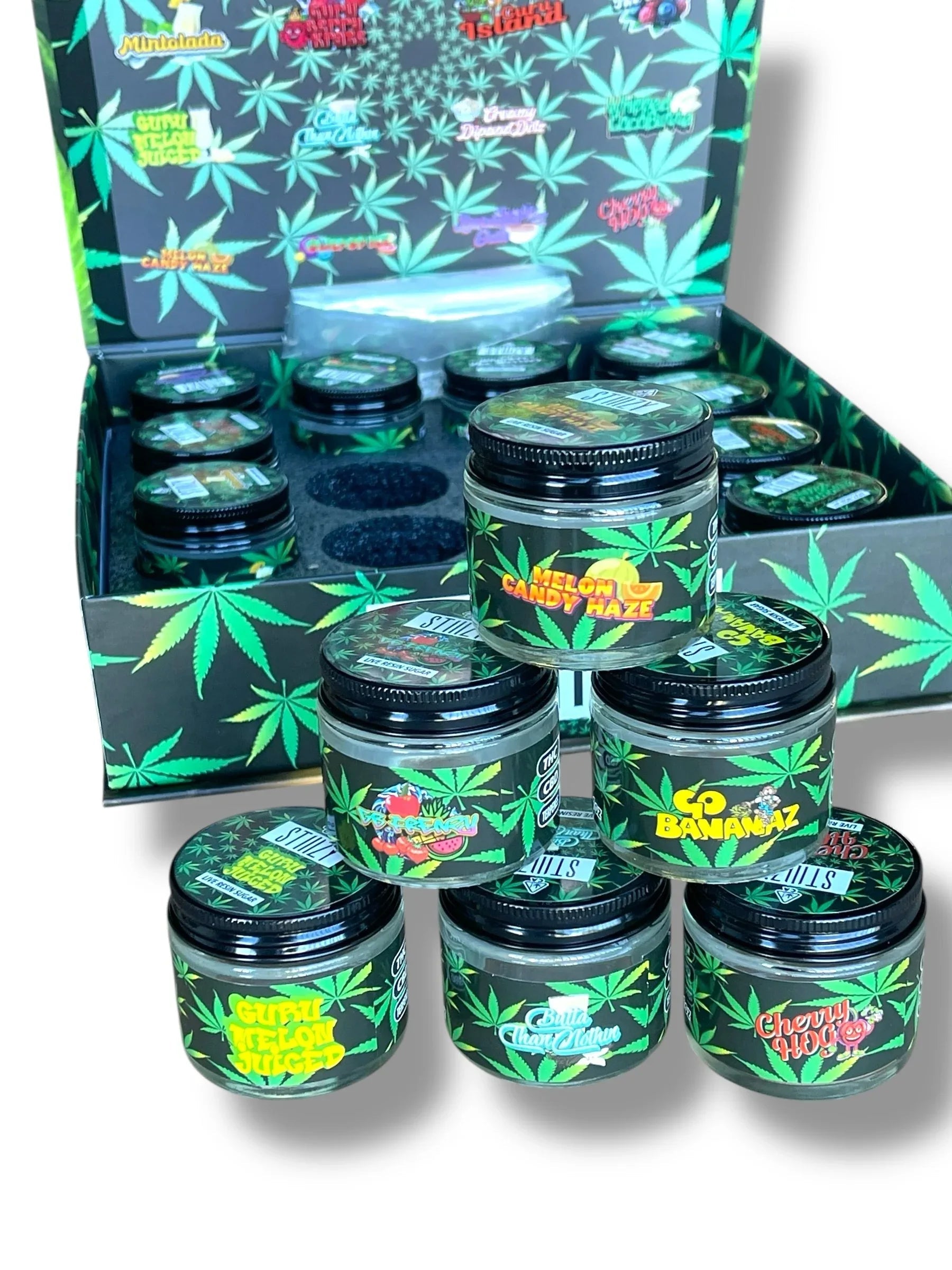 Stizzy Variety Pack 16-1oz Jars in a box Live Resin 