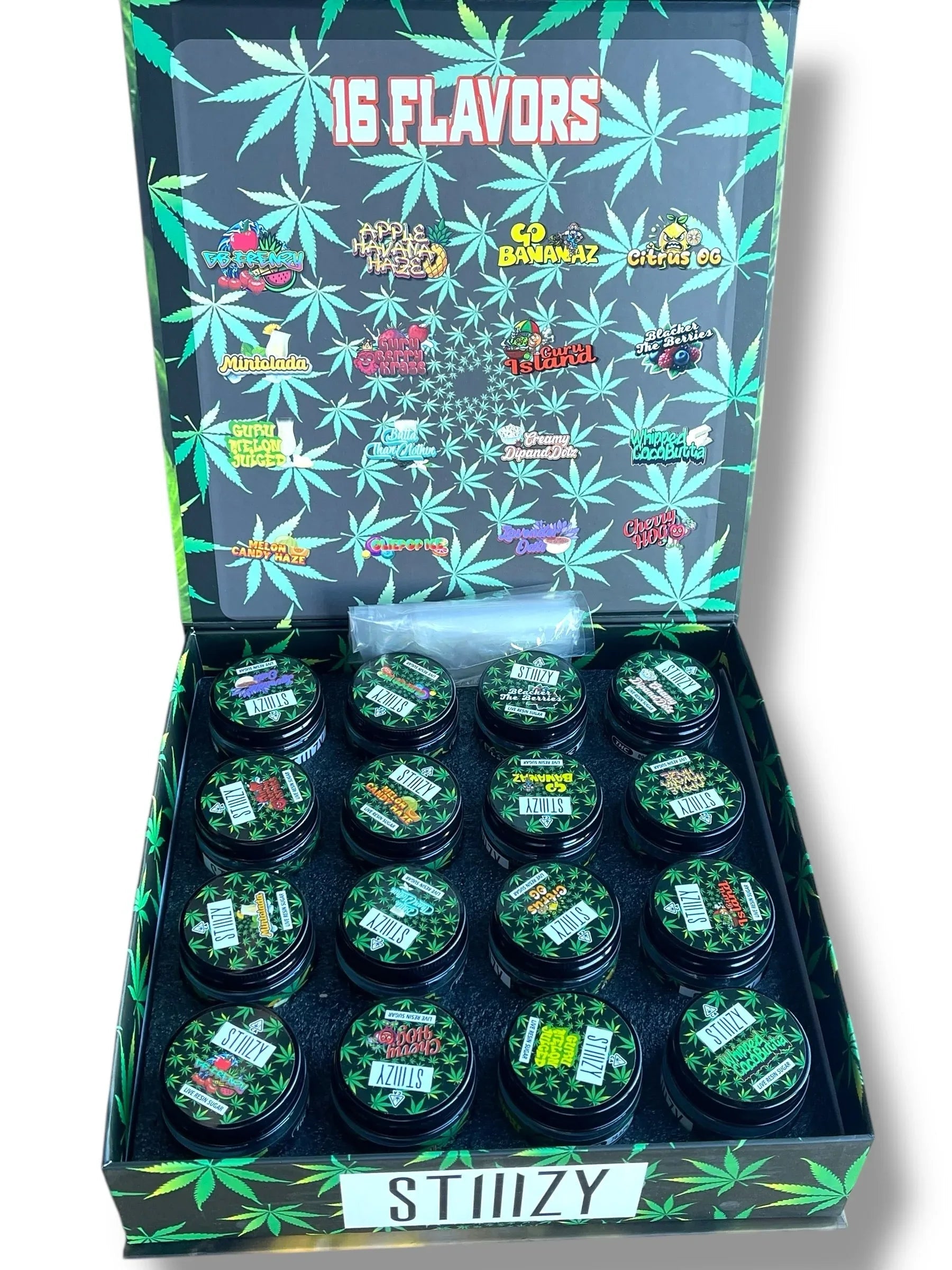 Stizzy Variety Pack 16-1oz Jars in a box Live Resin 