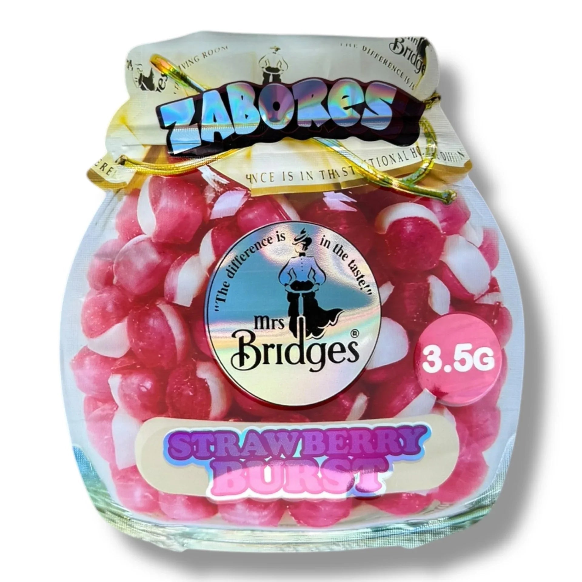 Strawberry Burst Zabores Mrs. Bridges Mylar Bag 3.5g shape bag
