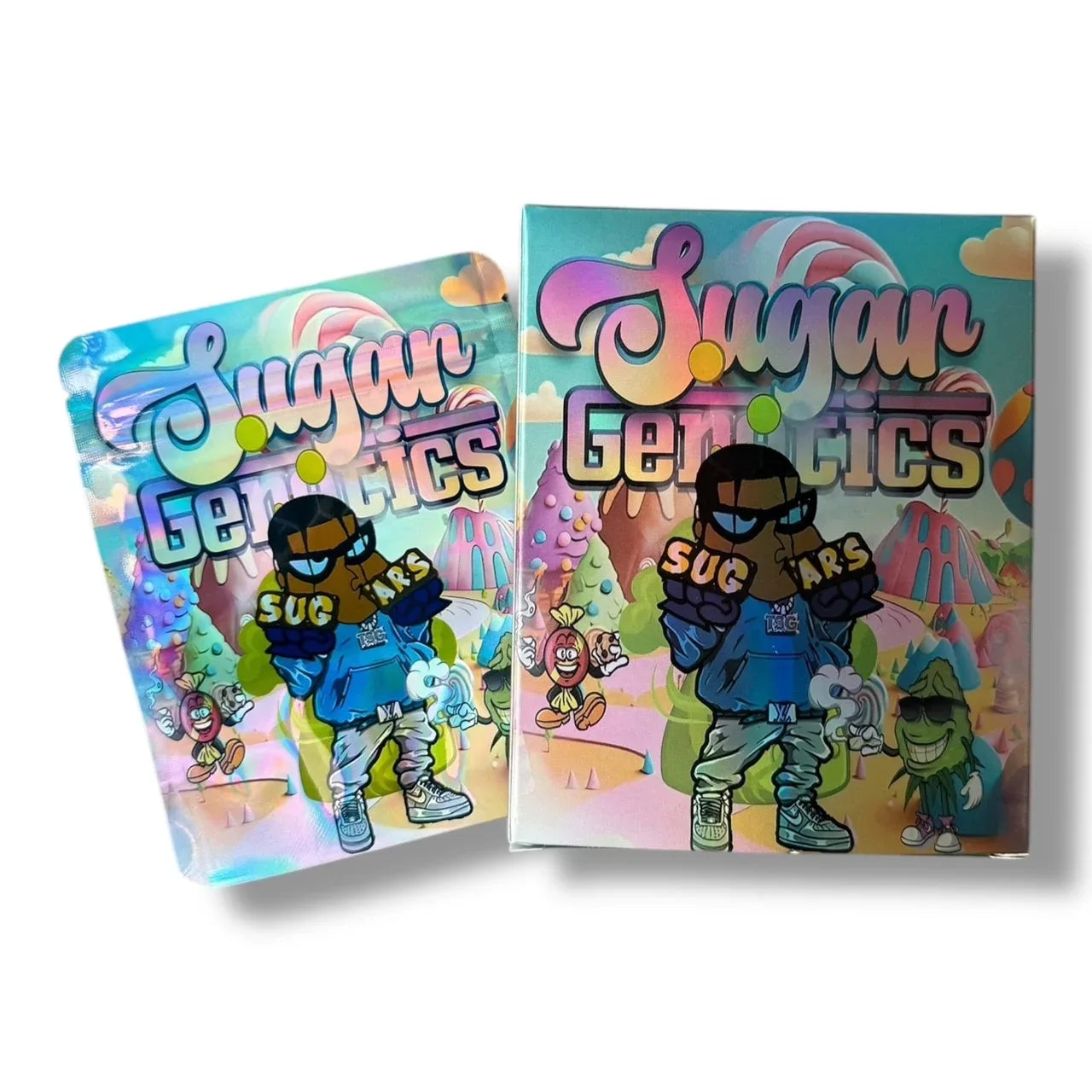 Sugar Genetics Mylar Bags with Boxes 3.5g Box Packaging
