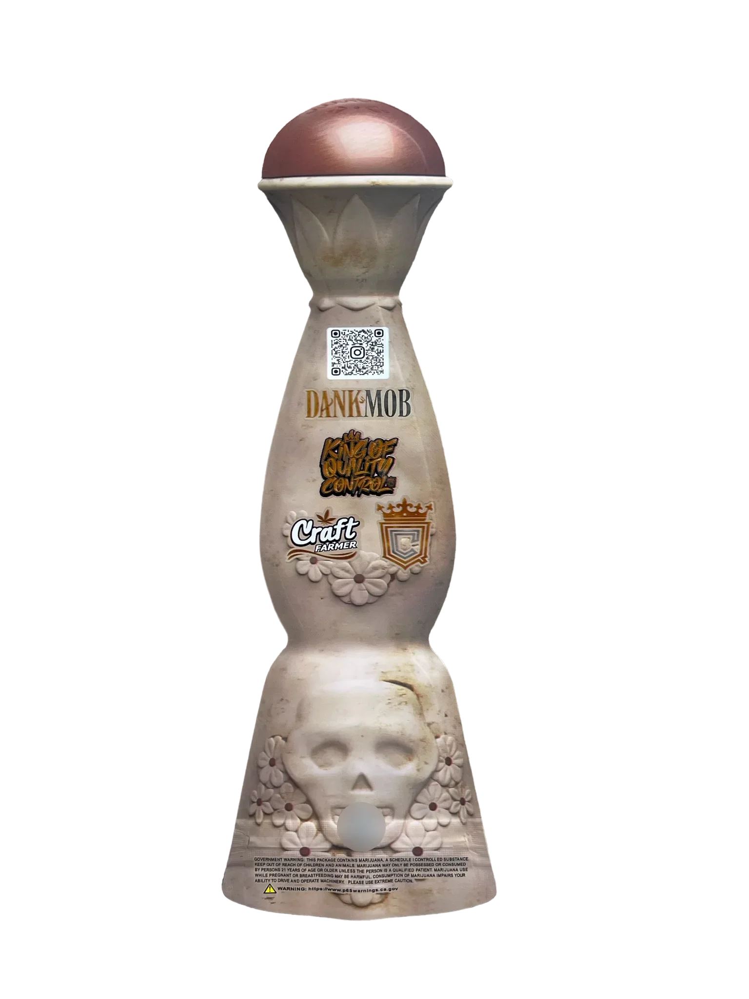 Dank Mob Taquila Bottle 3.5g Mylar Bag Cut Out-Holographic 2 - Black Unicorn Hub