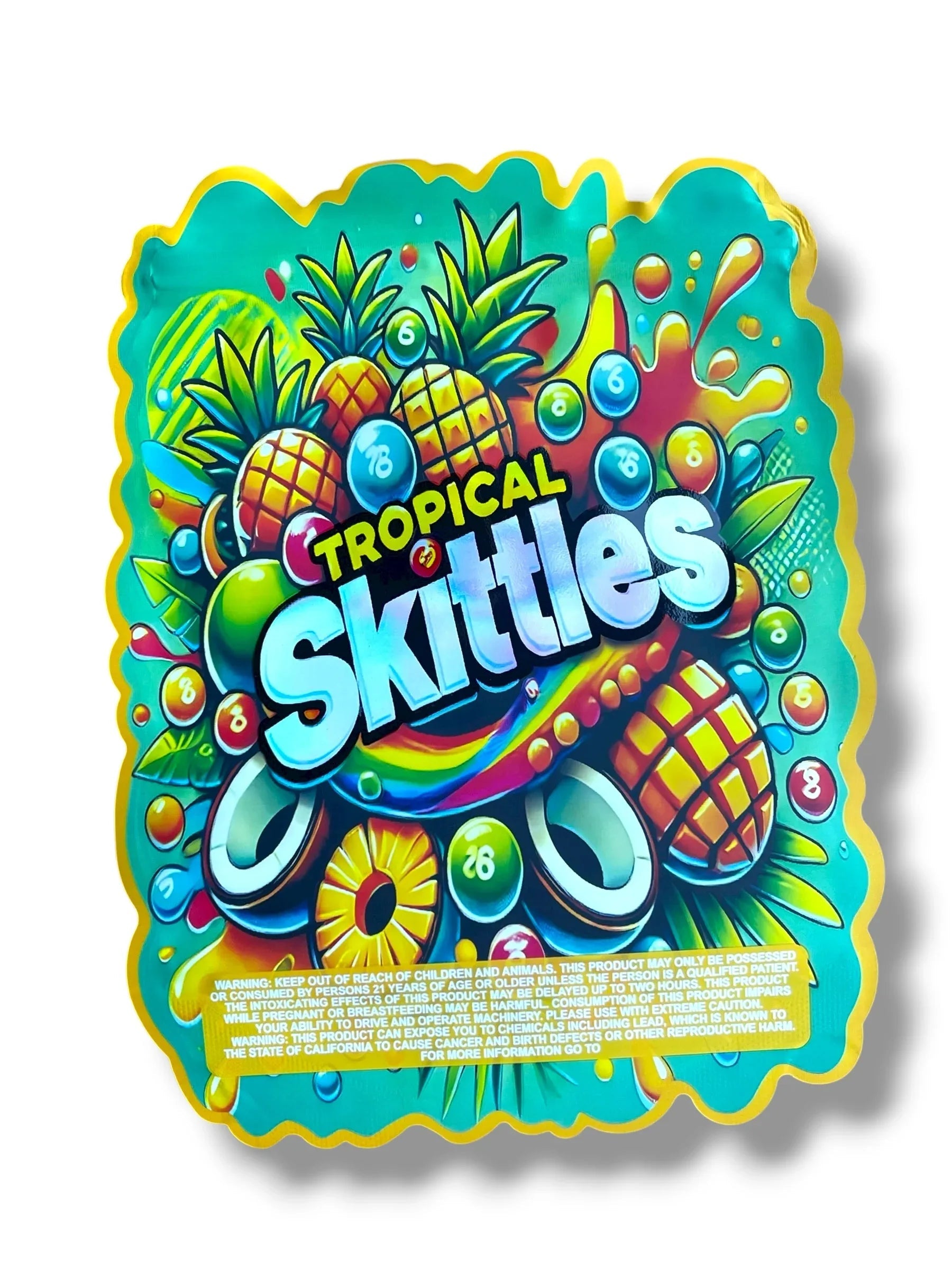 Tropical Skit 1 OZ 28G Mylar empty Mylar bag 1 ounce (50 Count)