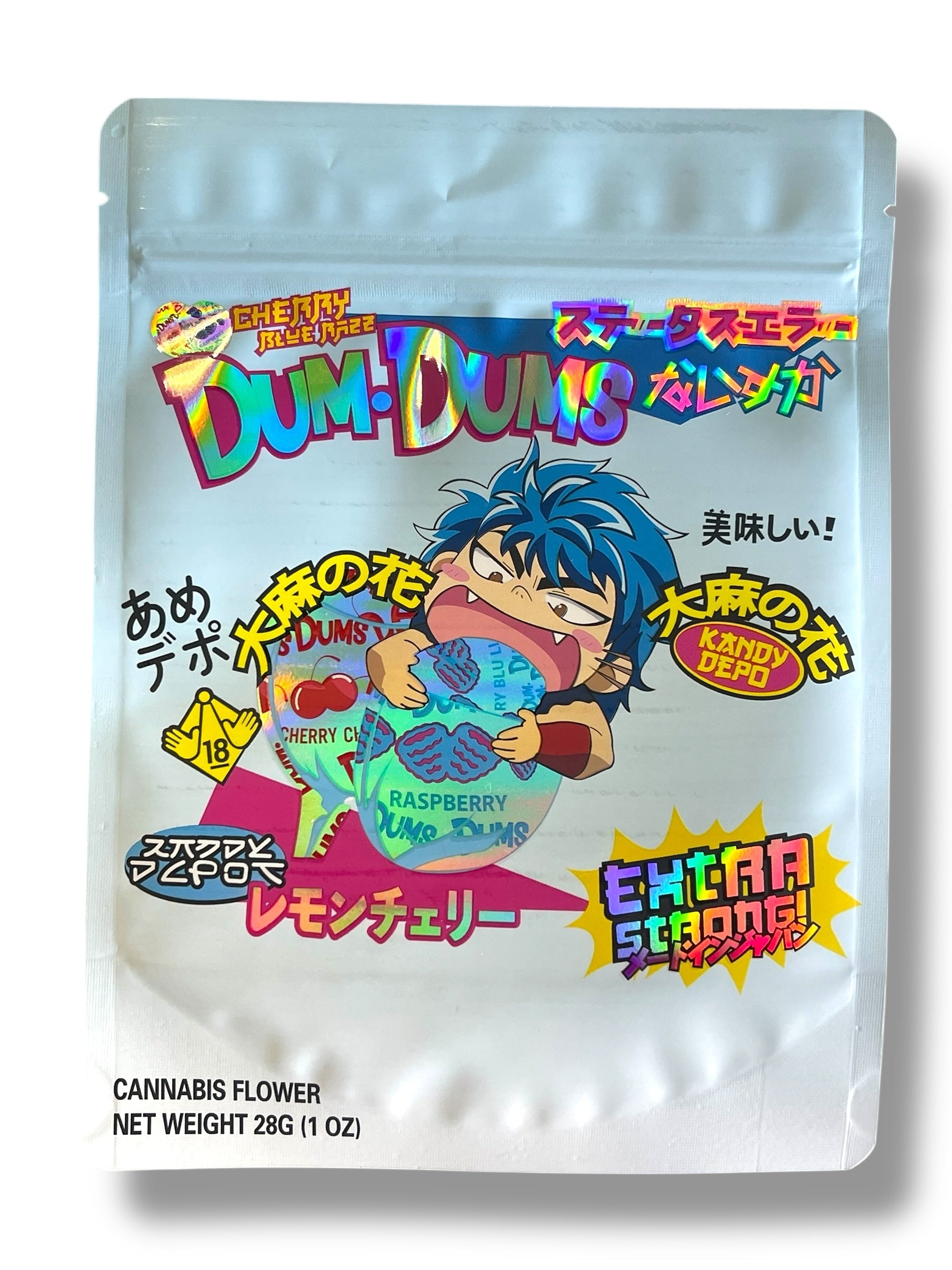 Kandy Depo Dum Dums 1 OZ  28G empty Mylar bag 1 ounce (50 Count))