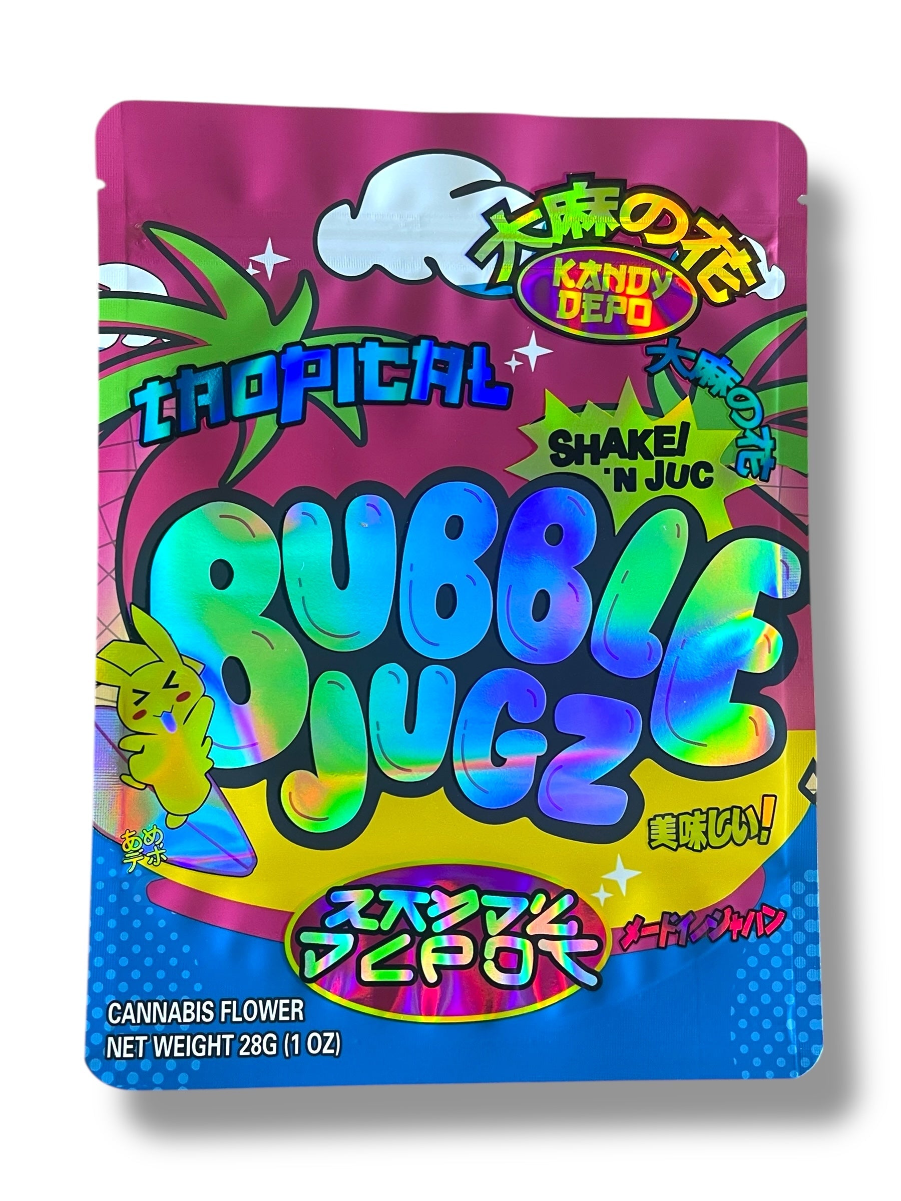 Kandy Depo Bubble Jugz 1 OZ  28G empty Mylar bag 1 ounce (50 Count)