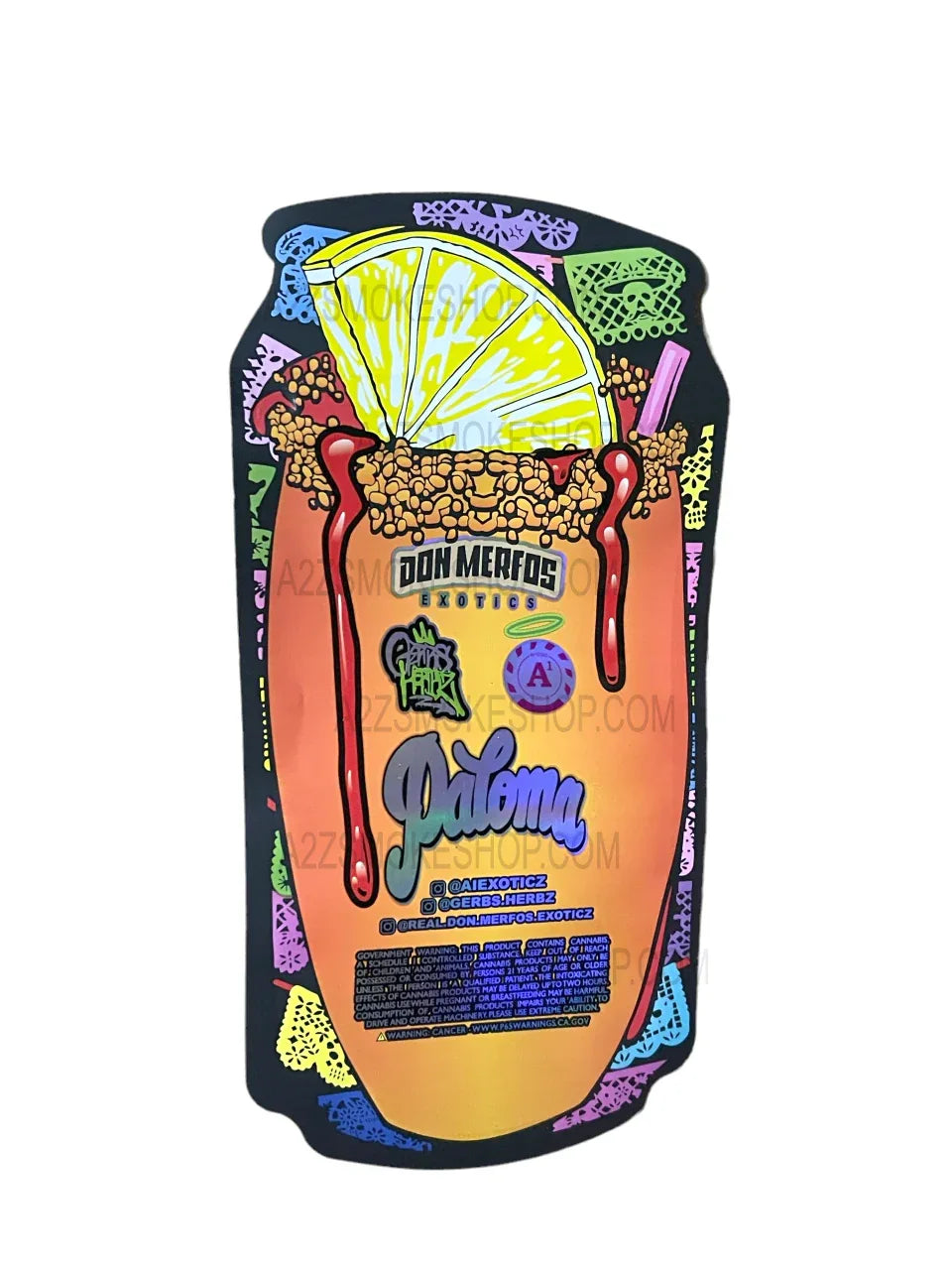 Vol 3 Paloma Don Merfos Cut out bag 3.5g Mylar bag Packaging Only - Black Unicorn Hub