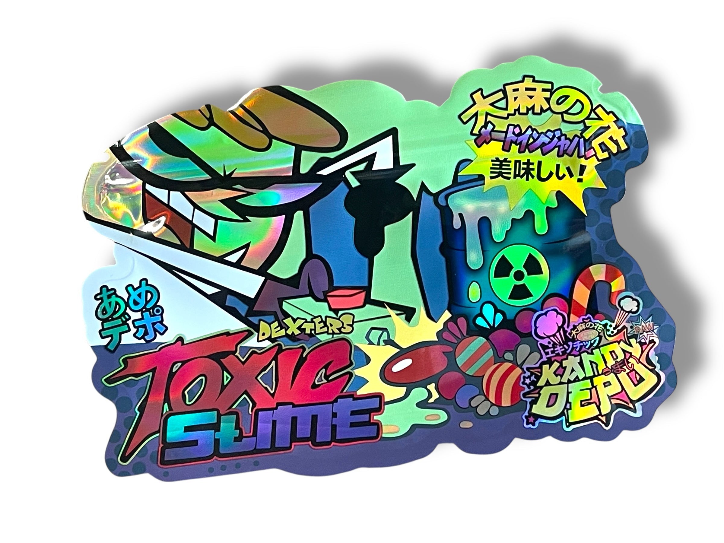 Toxic Slime Mylar Bag 3.5g shape bags Kandy Depot