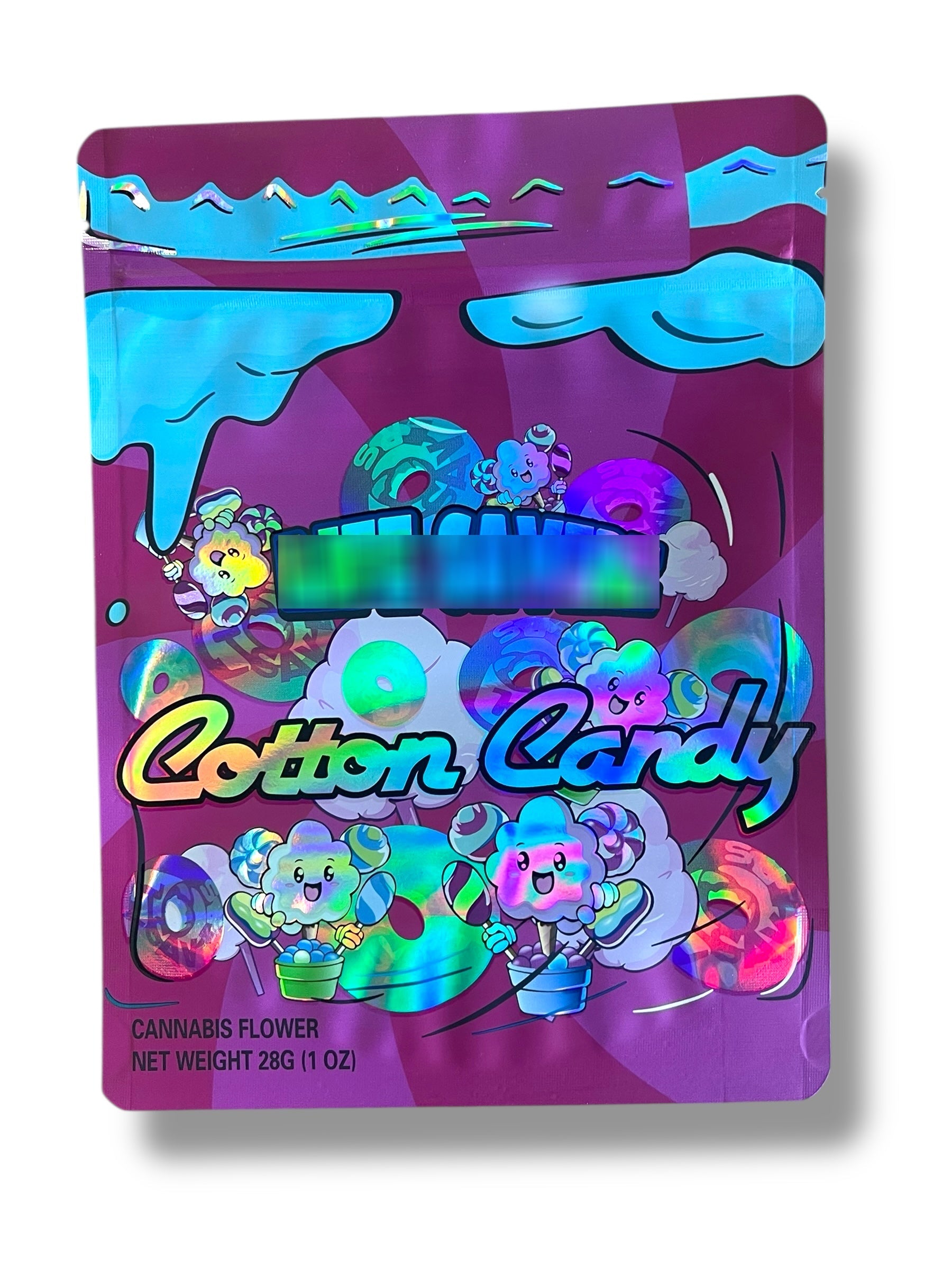 Cotton Candy 1 OZ  28G  empty Mylar bag 1 ounce (50 Count)