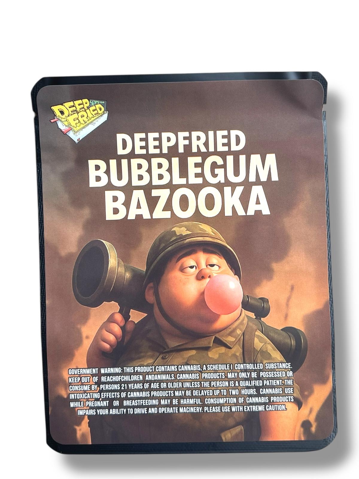 Deep fried Bubblegum Bazooka 3.5G Sticker Mylar Bags