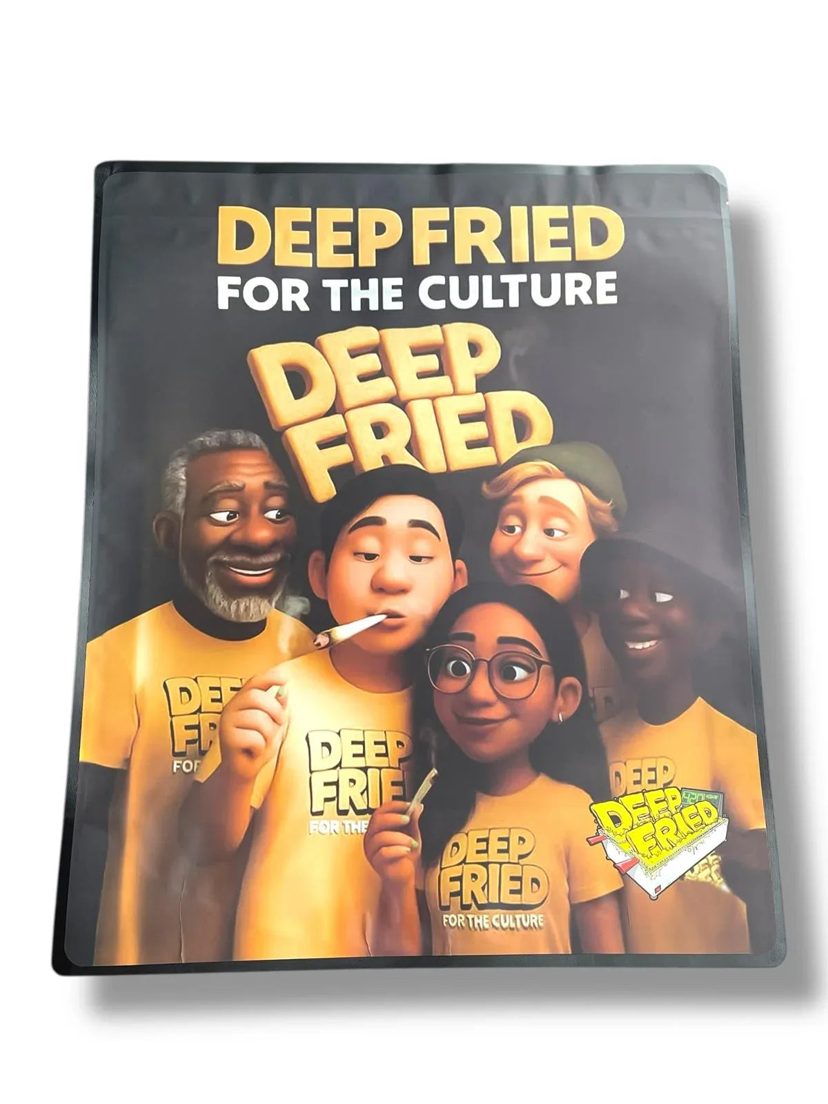 Deep Fried for the Culture Combo Sticker Mylar Bags | 16oz, 1oz & 3.5g - Black Unicorn Hub