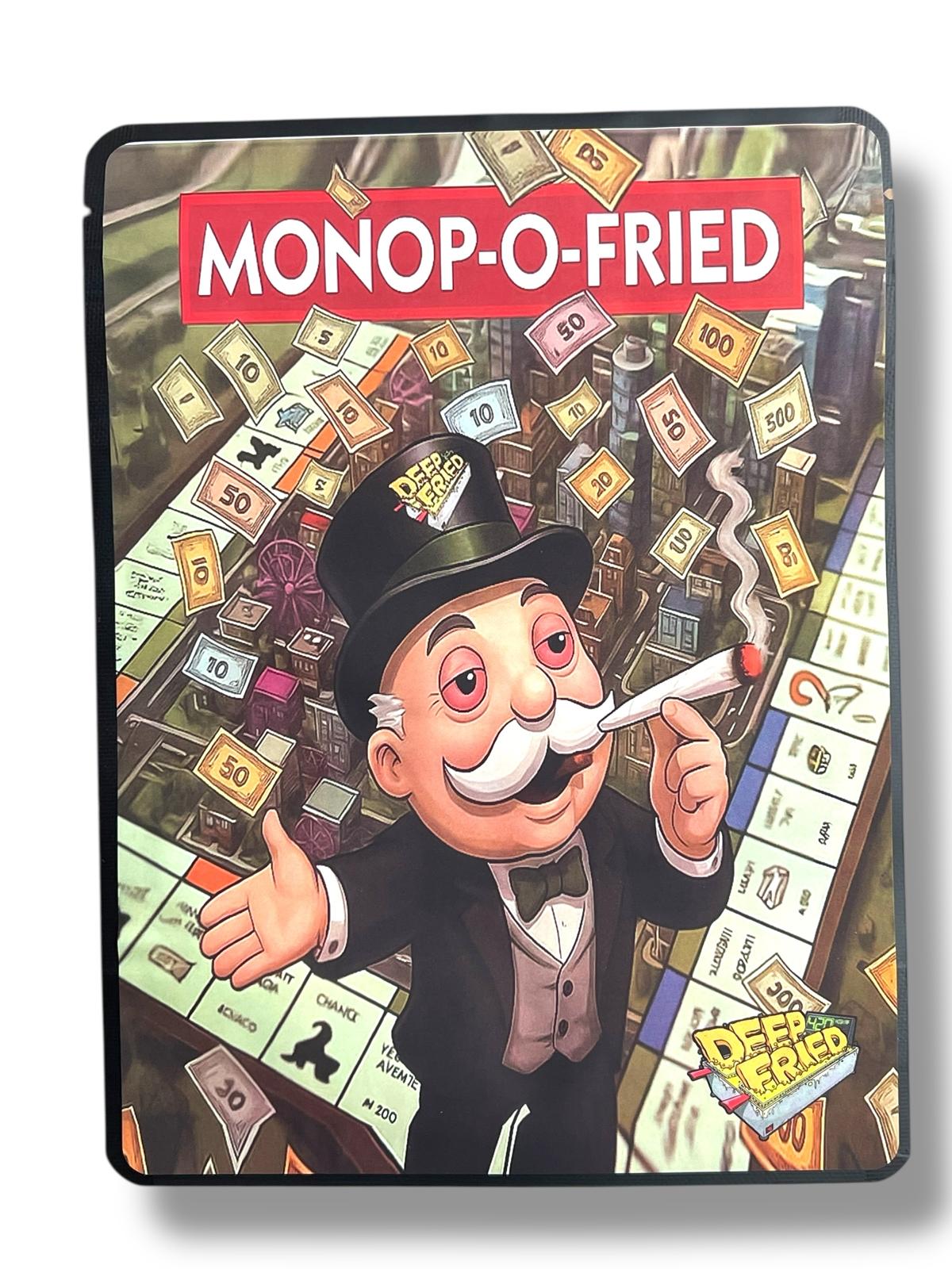 Deep Fried Mono-O- Fried Sticker Bag 1 OZ  28G empty Mylar bag 1-ounce