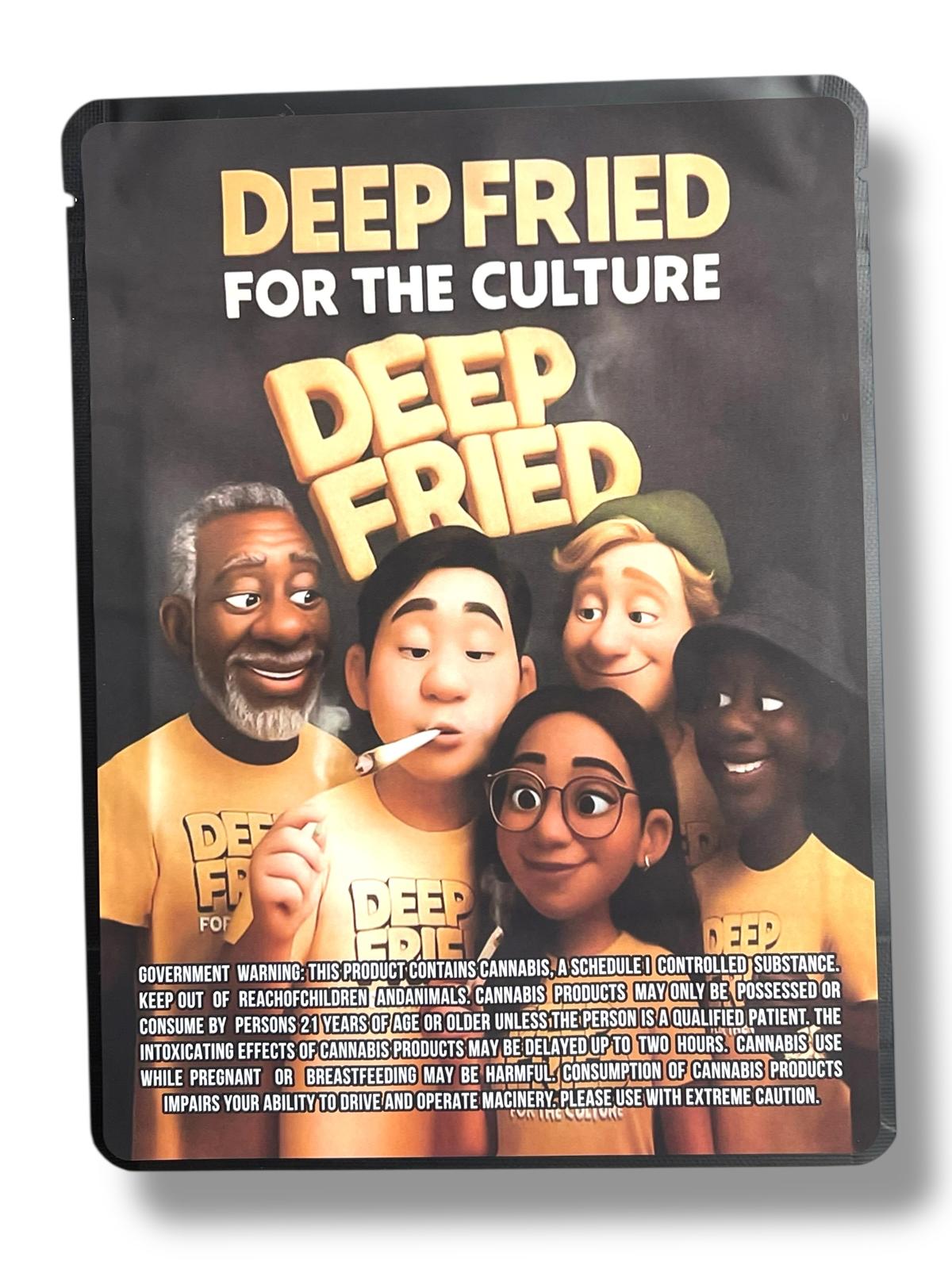 Deep Fried For The Culture Sticker Bag 1 OZ  28G empty Mylar bag 1-ounce