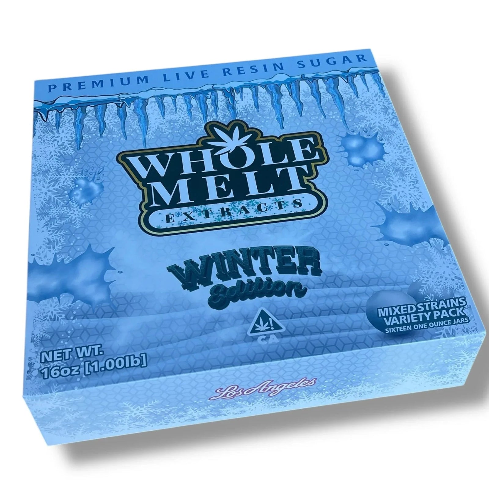 empty packaging of whole melt winter edition wax jar ounce