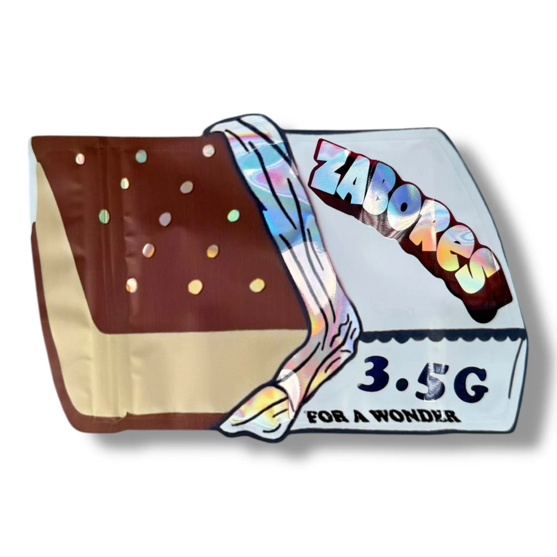 Zabores Vanilla Chocolate Ice cream Mylar Bag 3.5g shape bag 