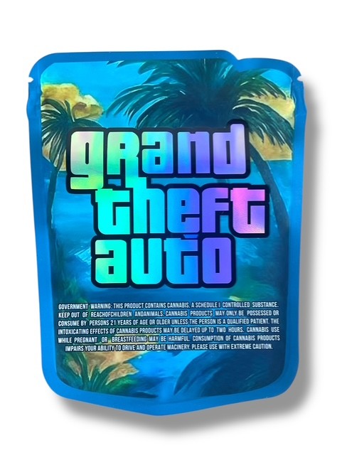 Grand theft auto Mylar Bag 3.5g shape bags