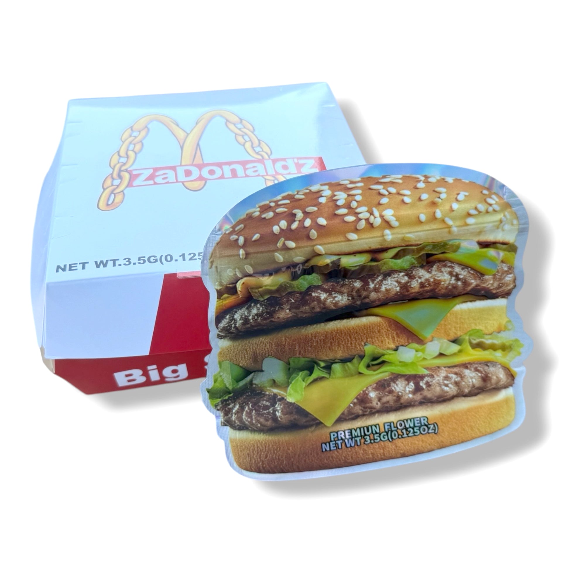 ZaDonaldz Big Smack Mylar Bags with Boxes 3.5g Box Packaging
