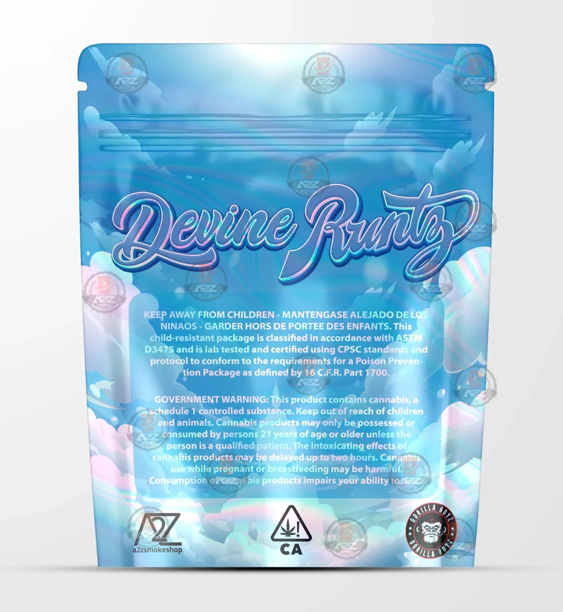 Devine Holographic Mylar bag 3.5g - Black Unicorn - Packaging only - Black Unicorn Hub