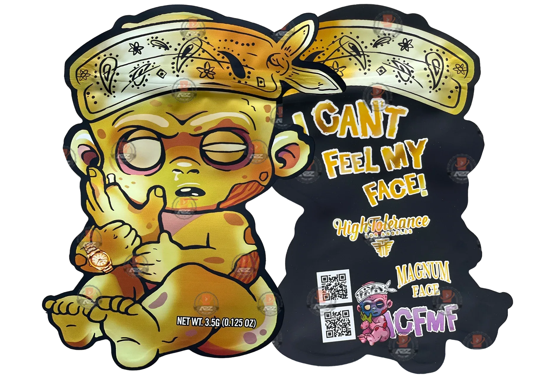 Life is Good Pack Baby I Can't Feel My Face Cut Out Mylar Bags 3.5g High Tolerance ICFMF - Black Unicorn Hub