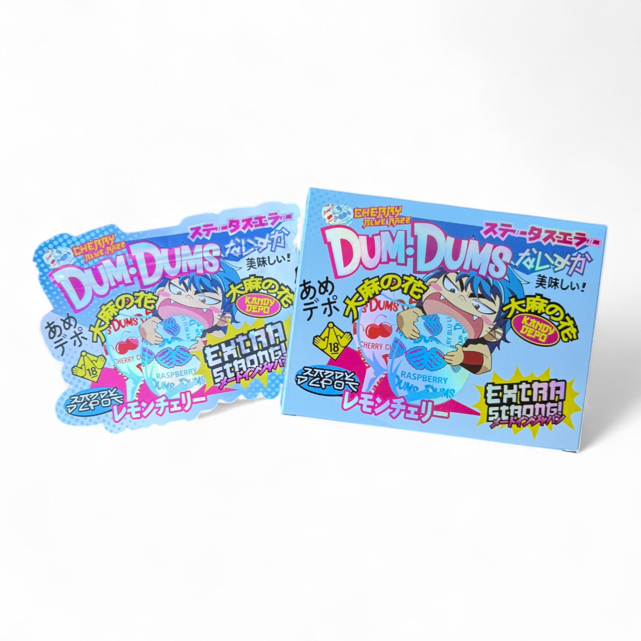 Dum Dums Extra Strong Mylar Bags with Boxes 3.5g Box Packaging Kandy Depo