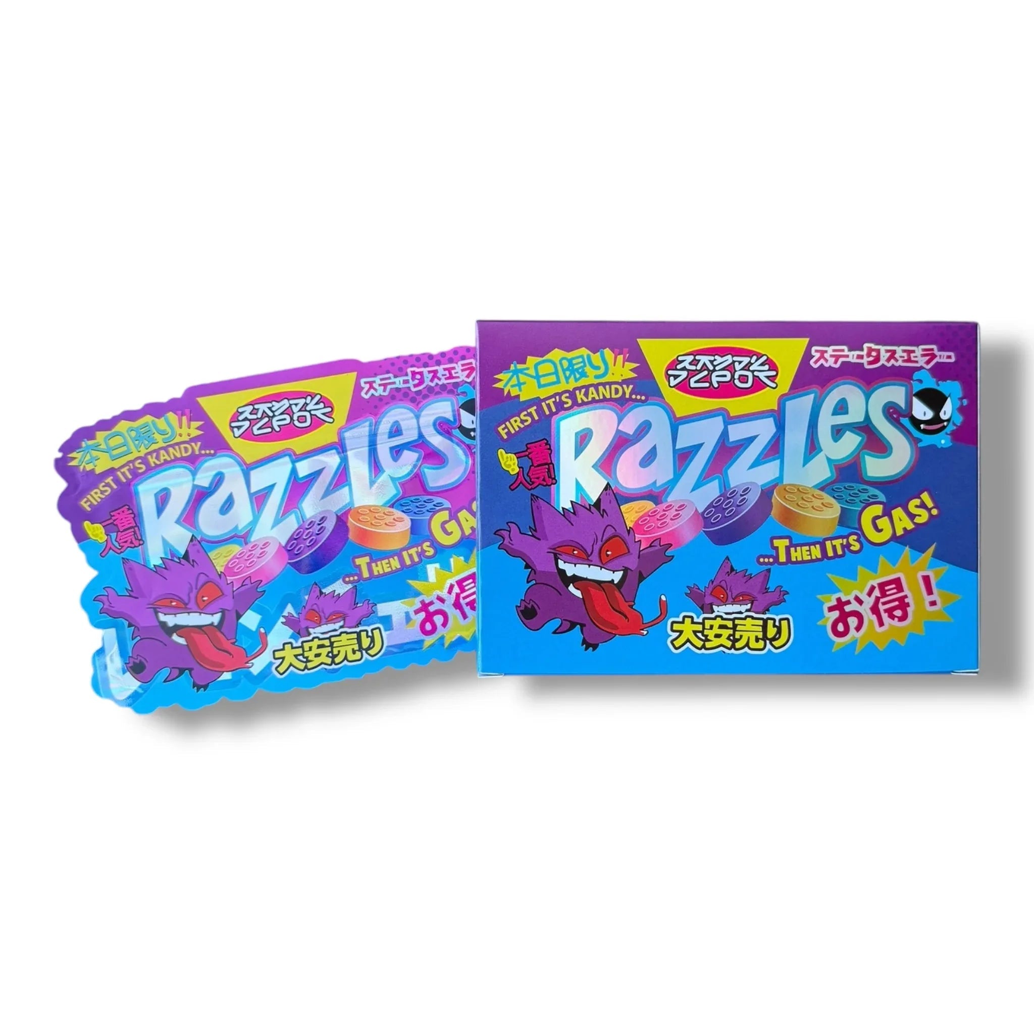 Razzles Mylar Bags with Boxes 3.5g Box Packaging Kandy Depo - Black Unicorn Hub