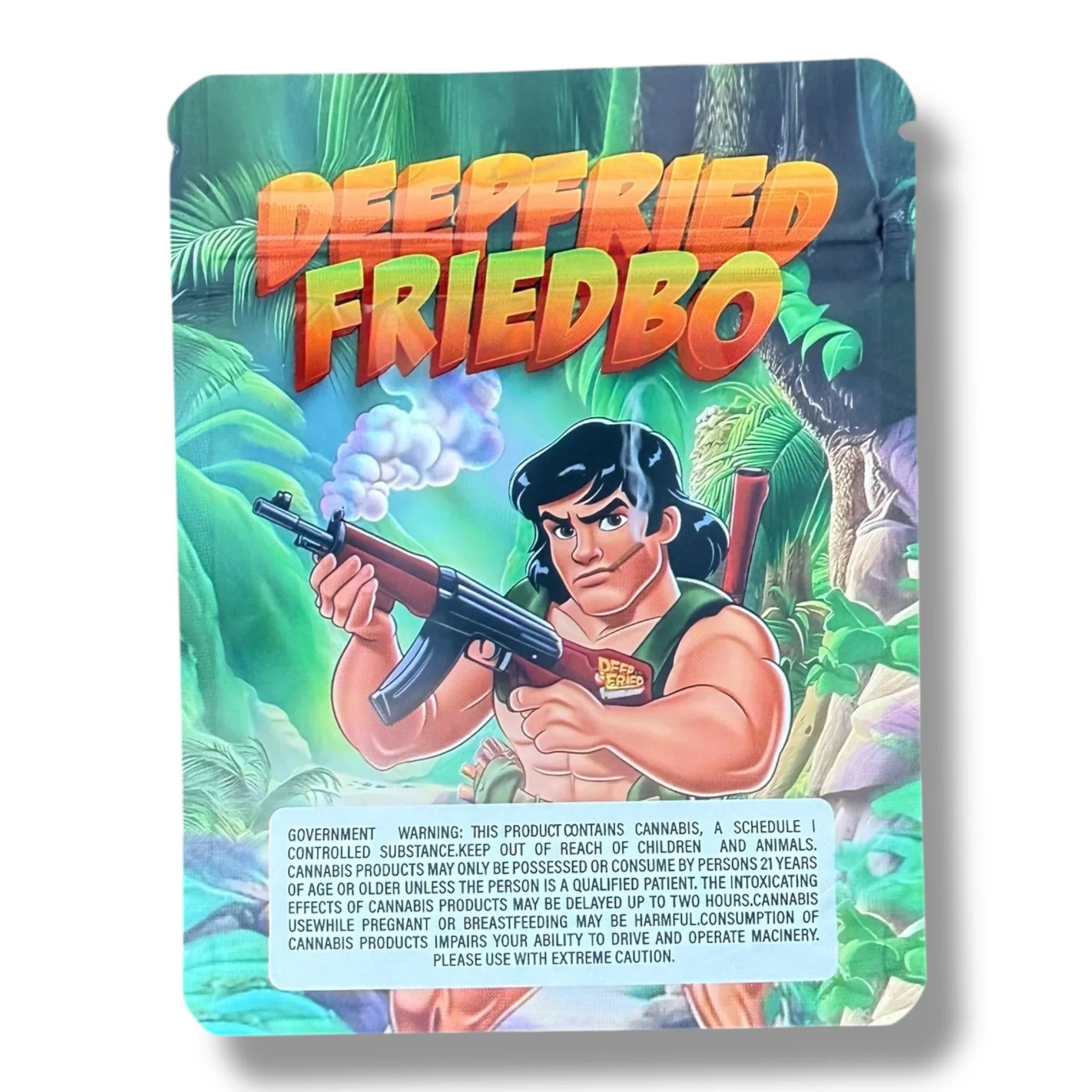 Deep Fried Friedbo 3.5g Sticker Mylar Bag- Packaging Only - Black Unicorn Hub