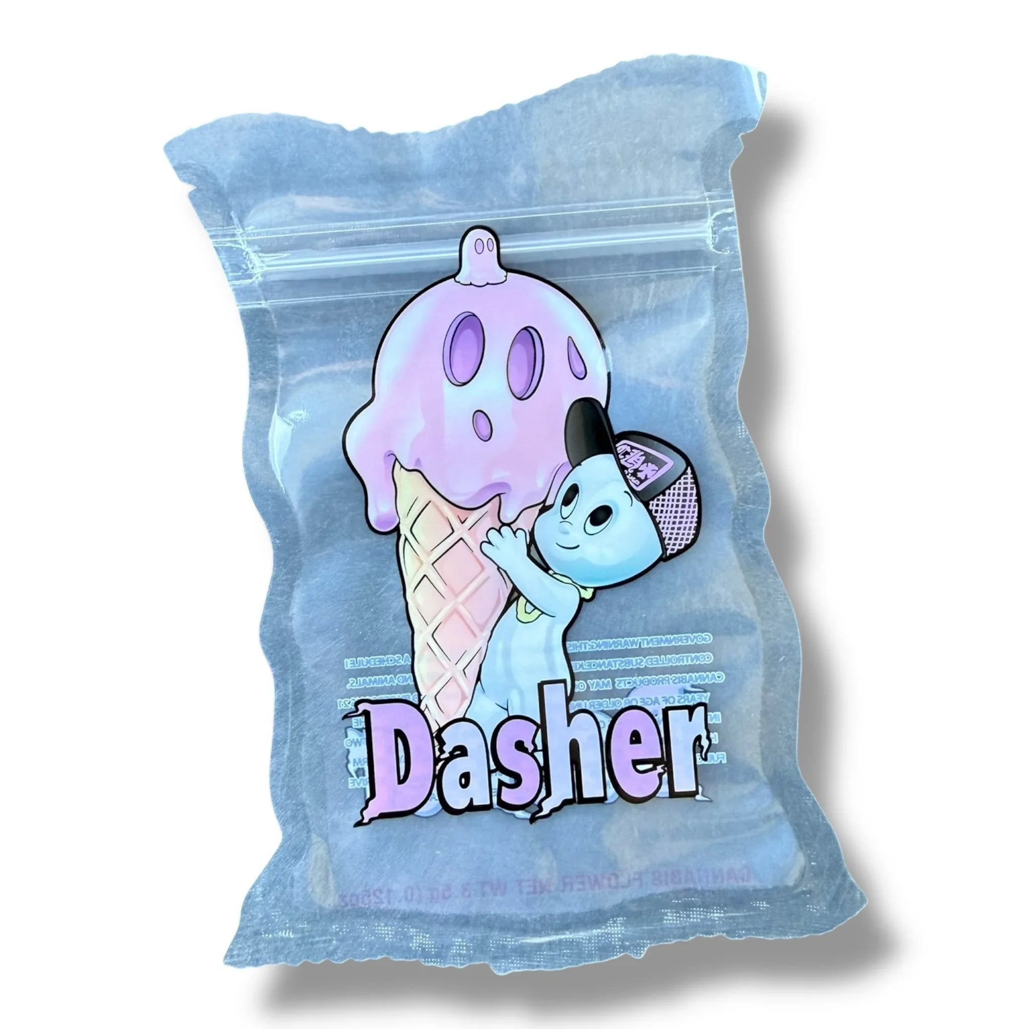 Dasher transparent Mylar Bag 3.5g shape bag - Black Unicorn Hub