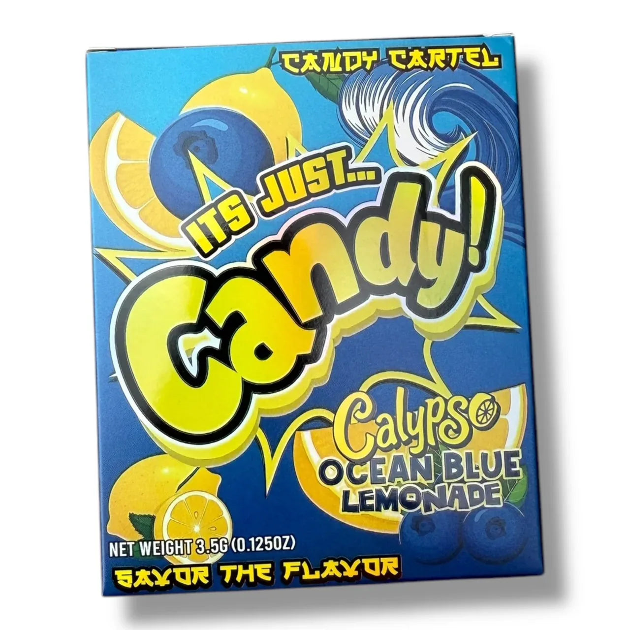 Candy Calypso Ocean Blue Lemonade Mylar Bags with Boxes 3.5g Box Packa