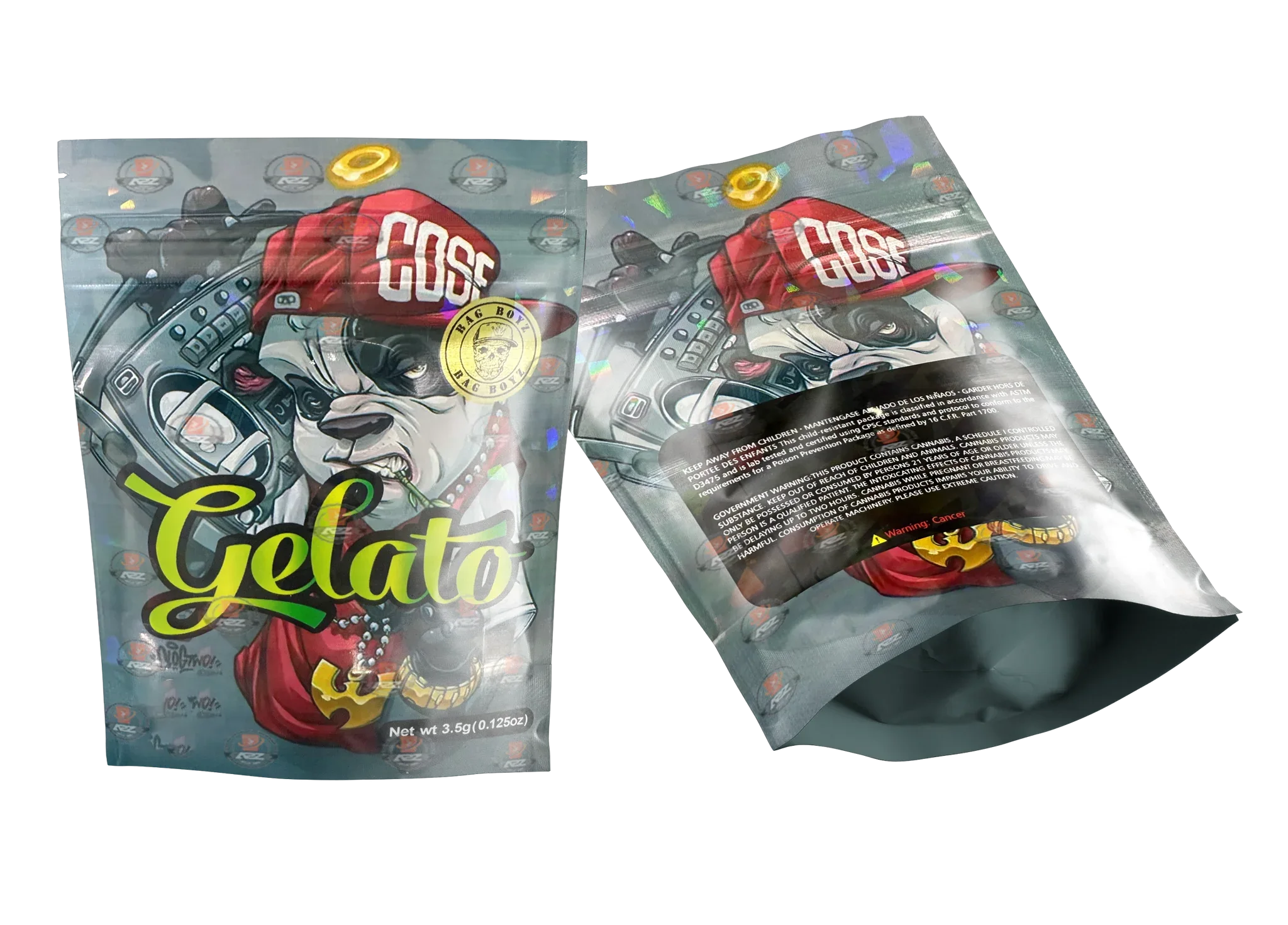 Gelato Mylar bags 3.5g Packaging Only - Black Unicorn Hub