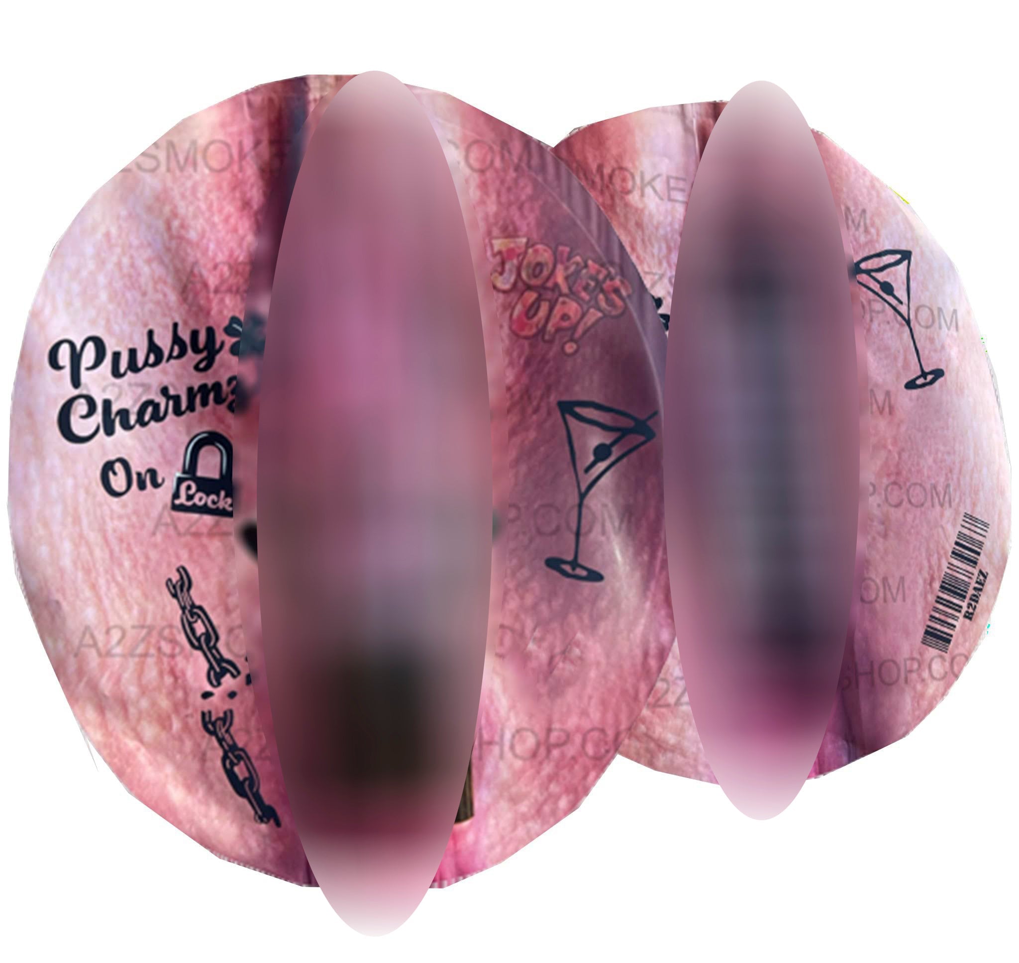 Jokes Up Charmz on lock Cut Out Mylar Bags 3.5g Pussy Charms Die cut