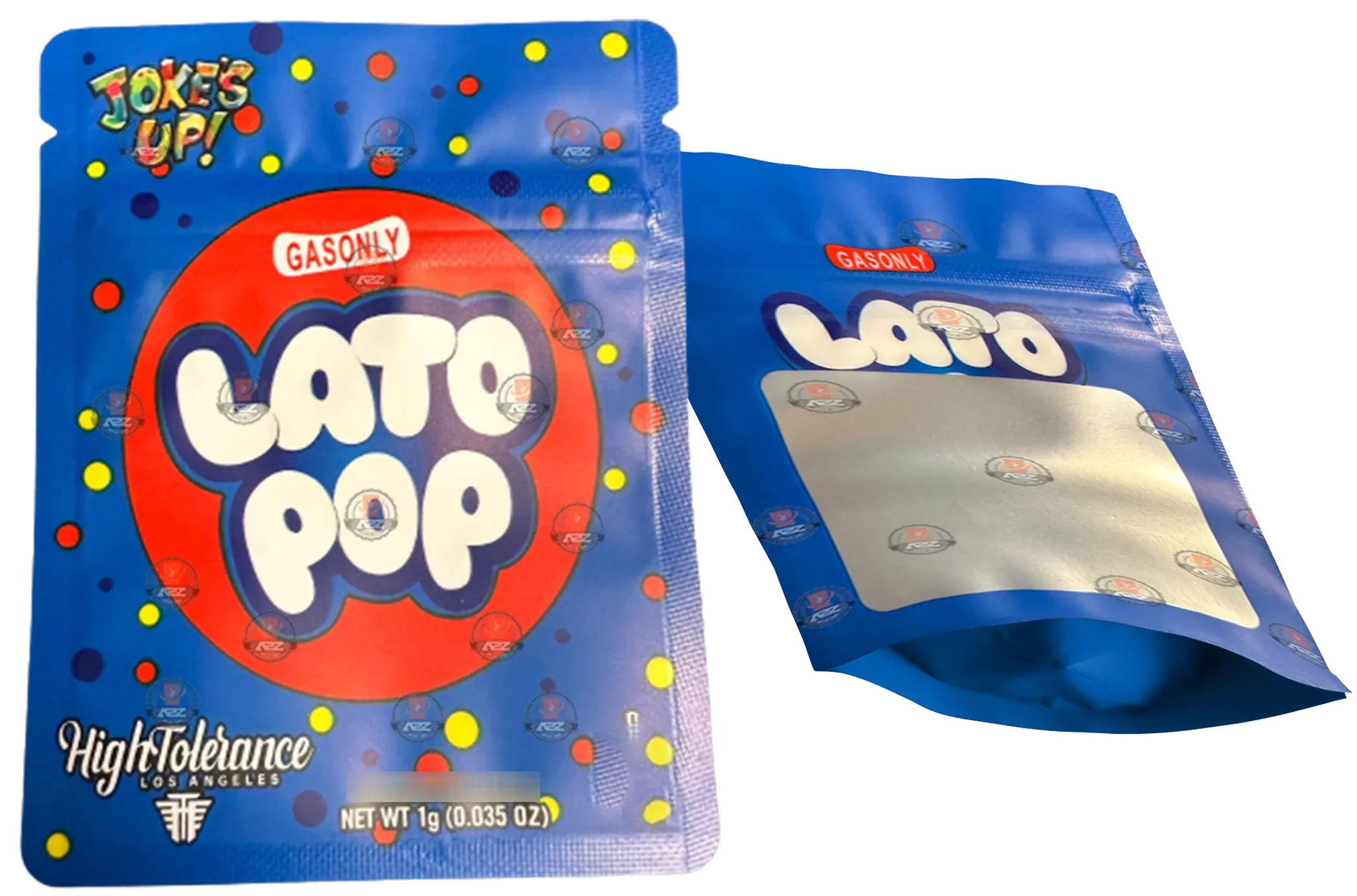 Jokes Up Lato Pop 1 Gram Mylar bags with window-Packaging Only - Black Unicorn Hub