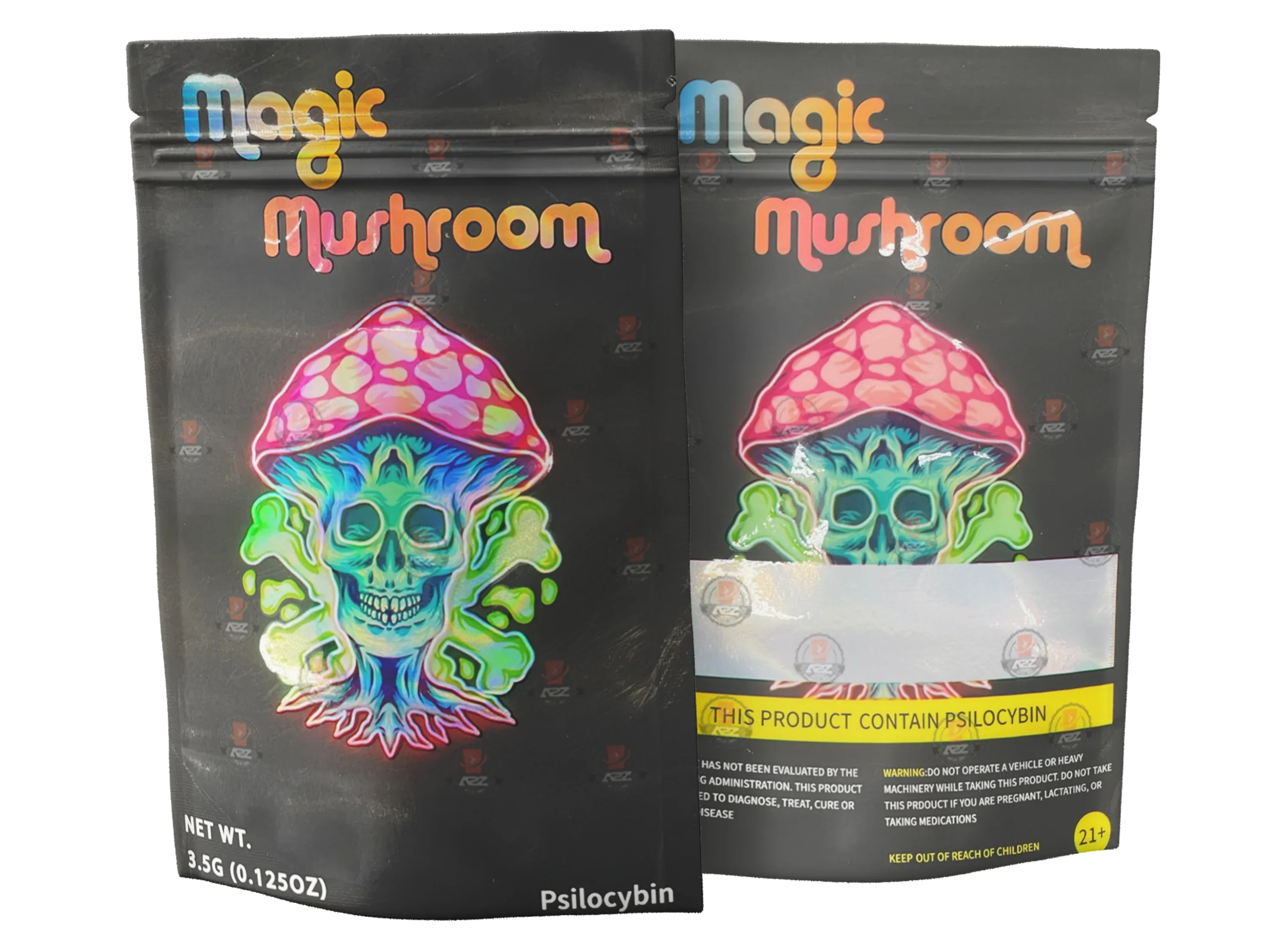 Magic Mushroom Mylar bags Empty Packaging #2 - Black Unicorn Hub