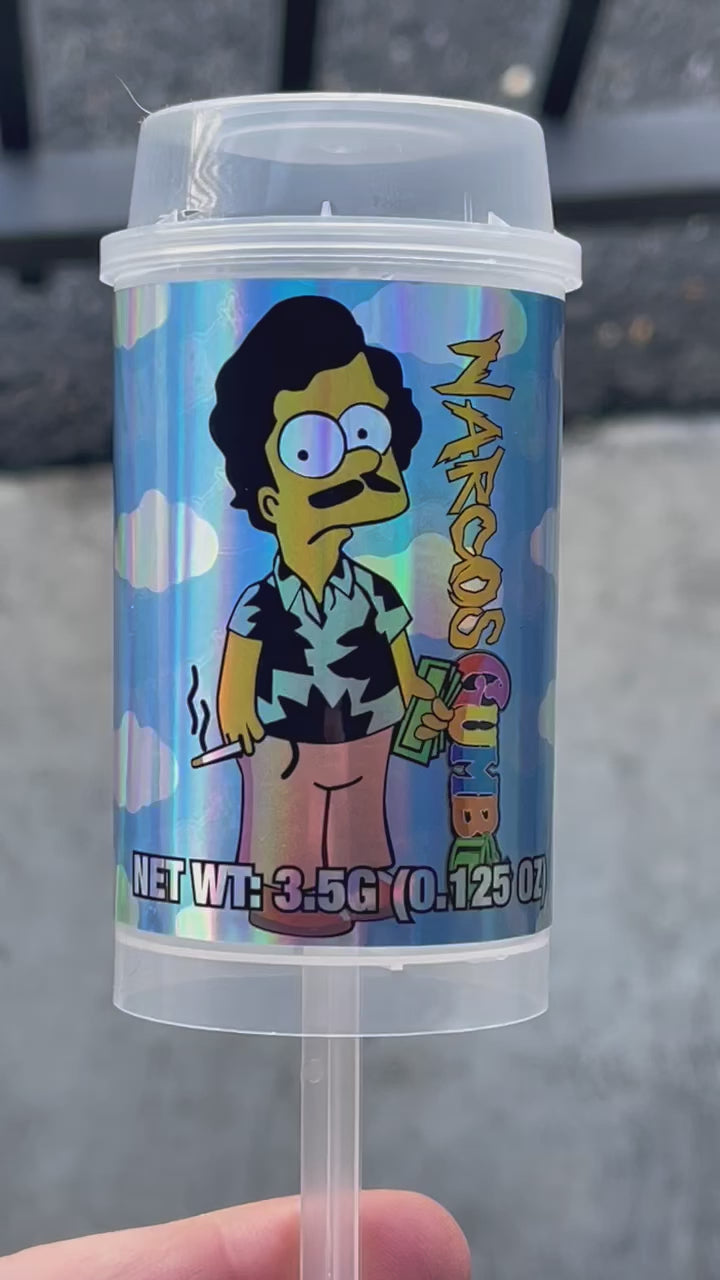 Popsicle Gumbor 3.5g Container Holographic sticker 