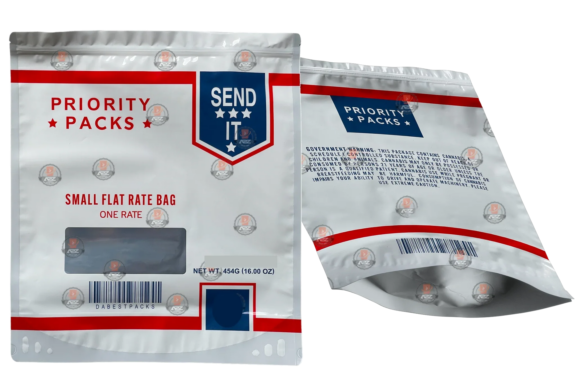 USPS Priority Mylar Bag (Large) 1LBS - 16OZ (454g)