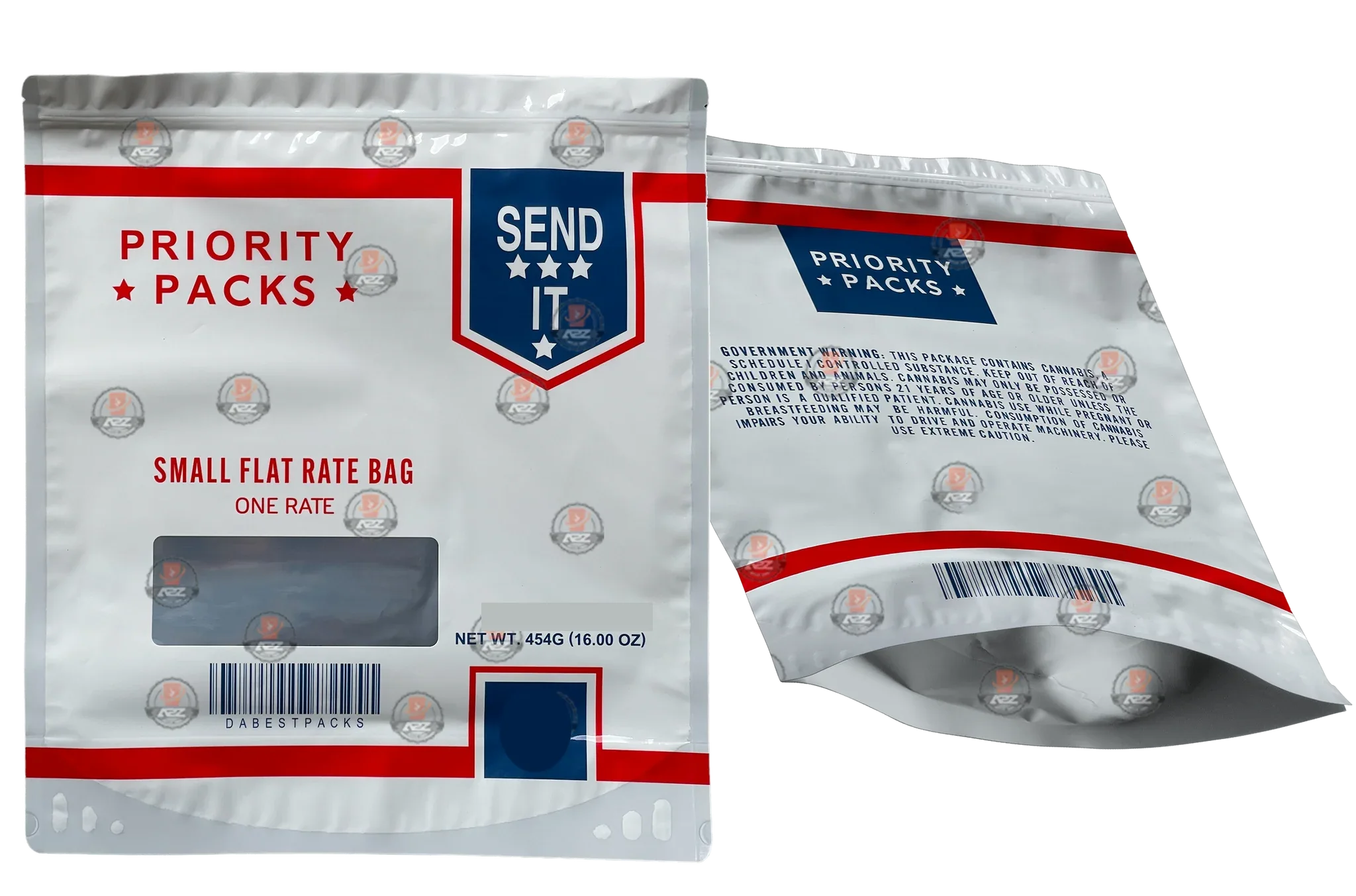 USPS Priority Mylar Bag (Large) 1LBS - 16OZ (454g) - Black Unicorn Hub