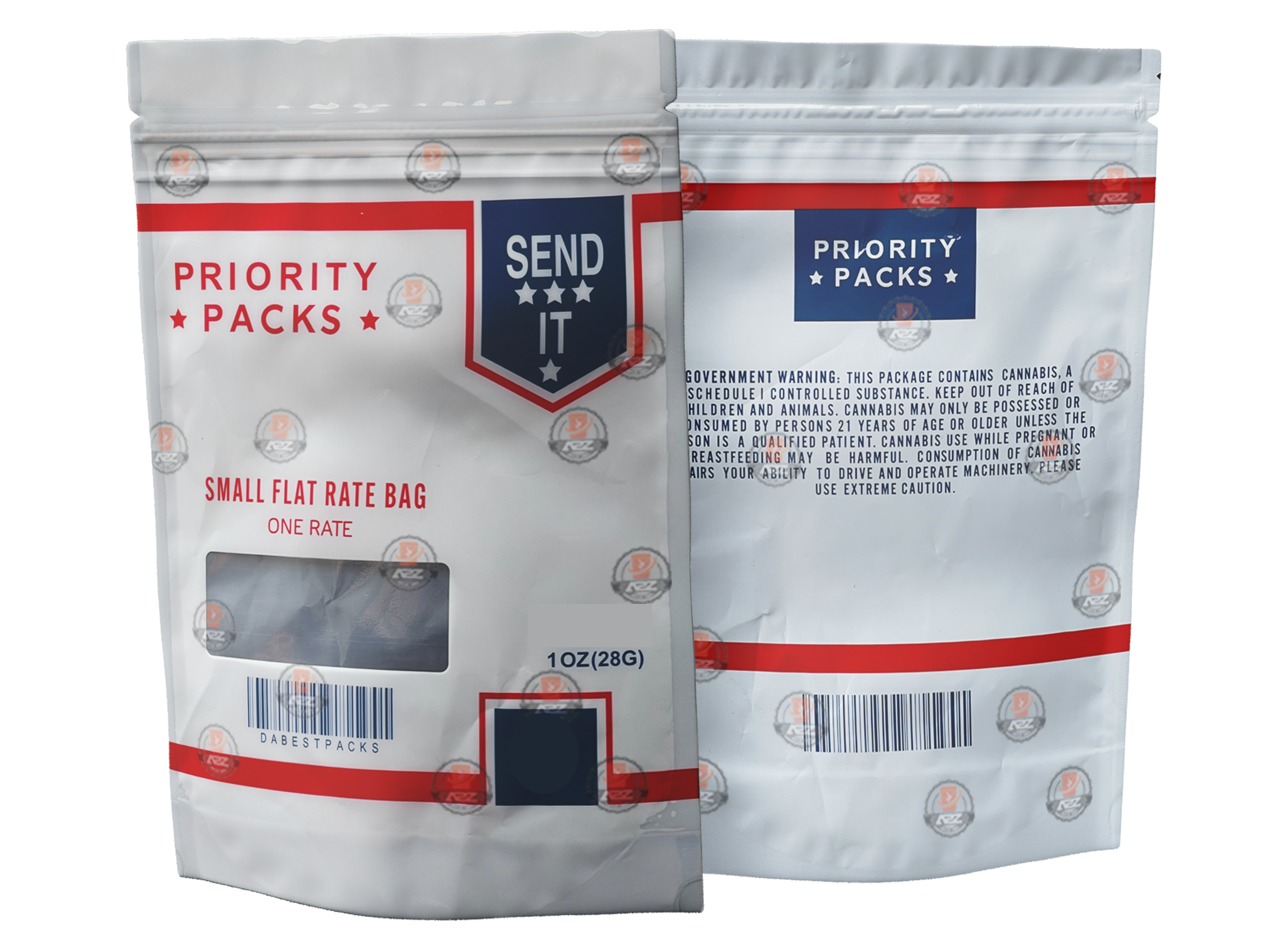 Priority Packs Combo Mylar Bags 1 lb + 50 oz + 100 3.5g + 100 g