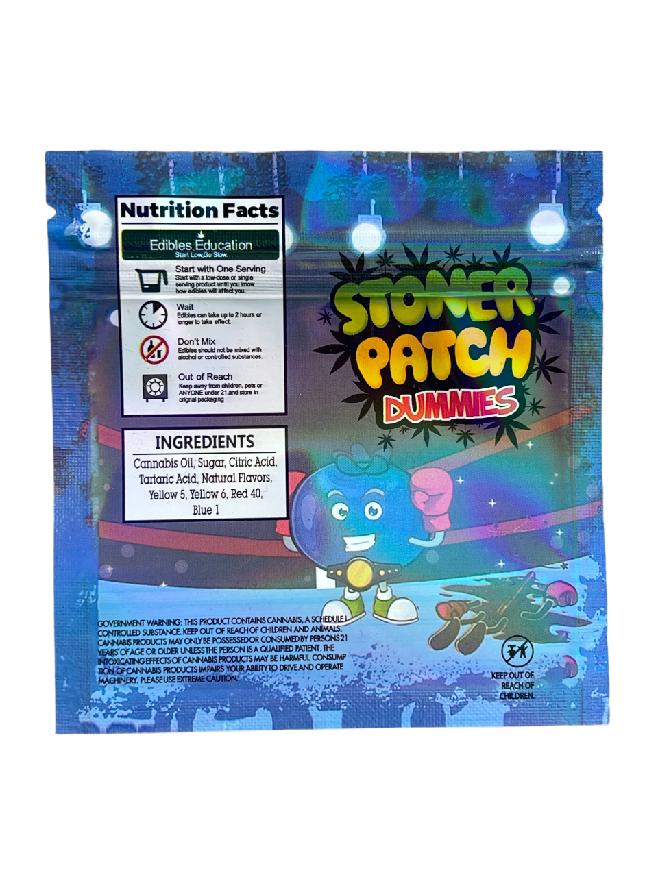Stoner Patch Dummies Grape Gummies  500mg Mylar bags Packaging only
