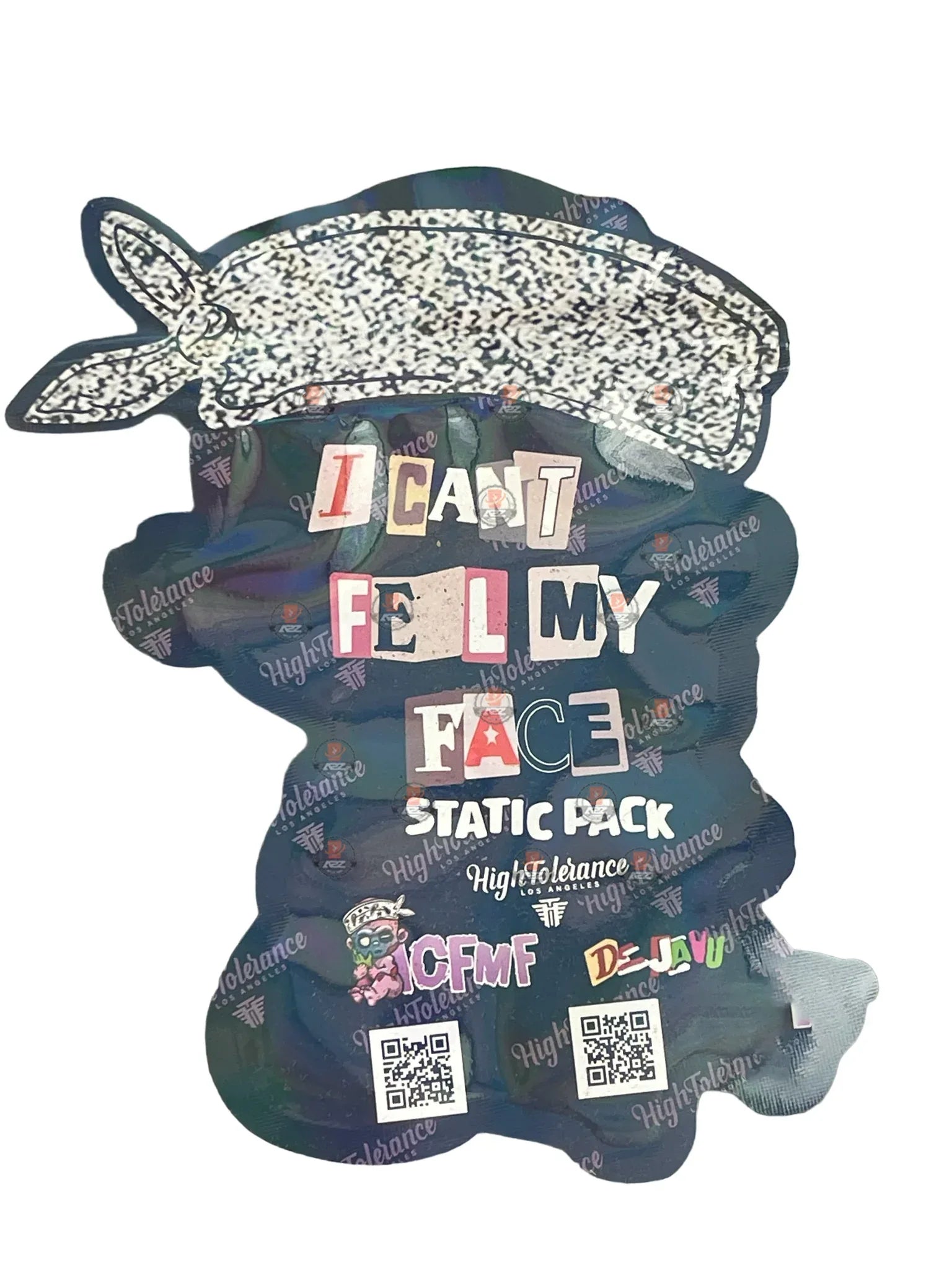 Static Pack Baby I Can't Feel My Face Cut Out Mylar Bags 3.5g Hight Tolerance ICFMF - Black Unicorn Hub