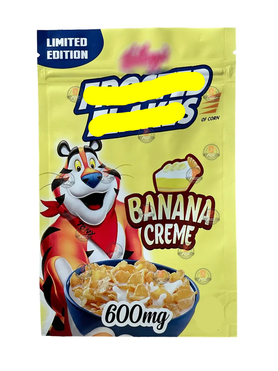Banana Creme 600mg Mylar bags Empty Packaging Only - Black Unicorn Hub