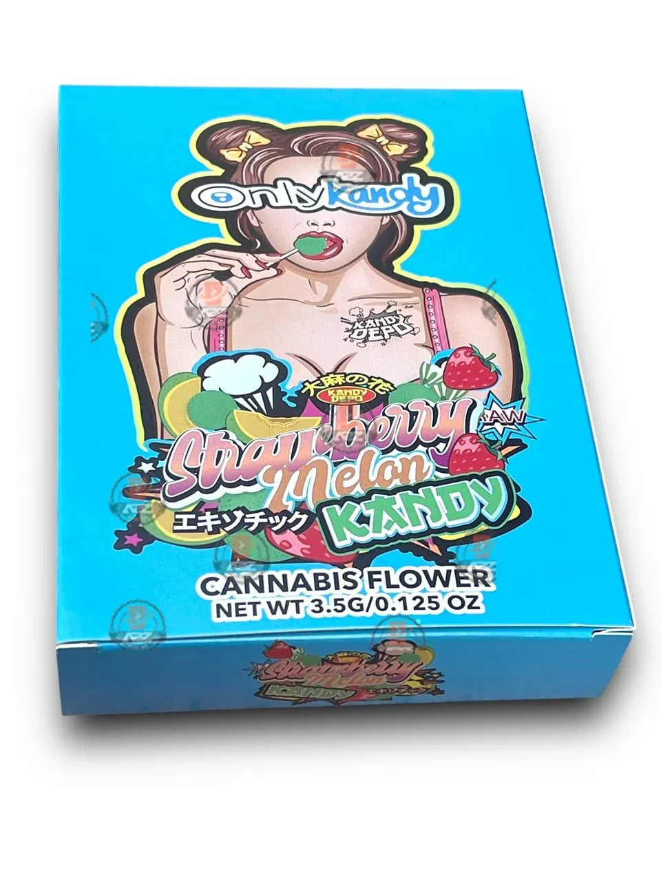 Only Kandy Strawberry Melon Kandy Mylar Bags with Boxes 3.5g Box Packaging Holographic - Black Unicorn Hub