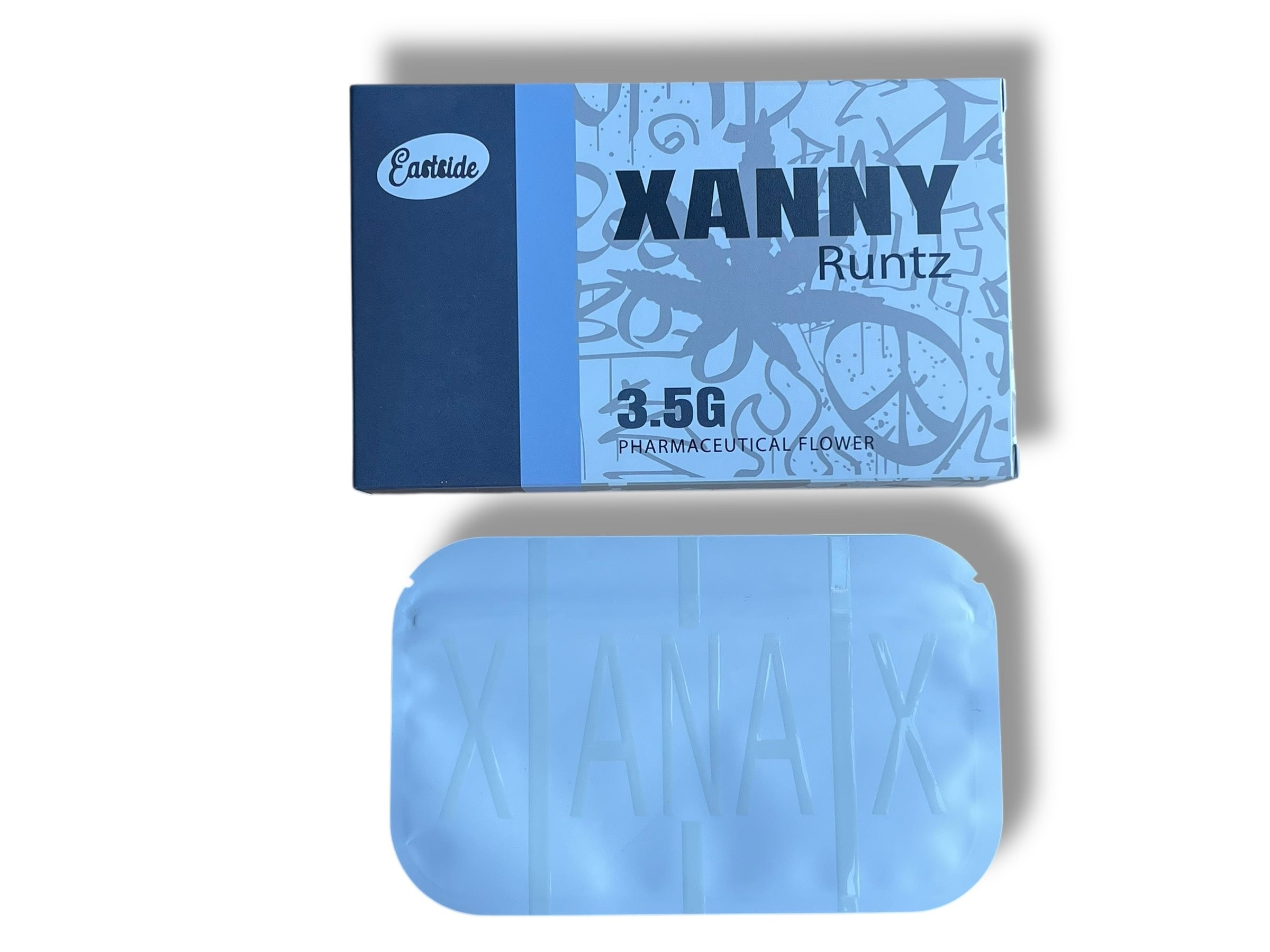 Mylar Bags with Boxes 3.5g Box Packaging Eastside Xanax