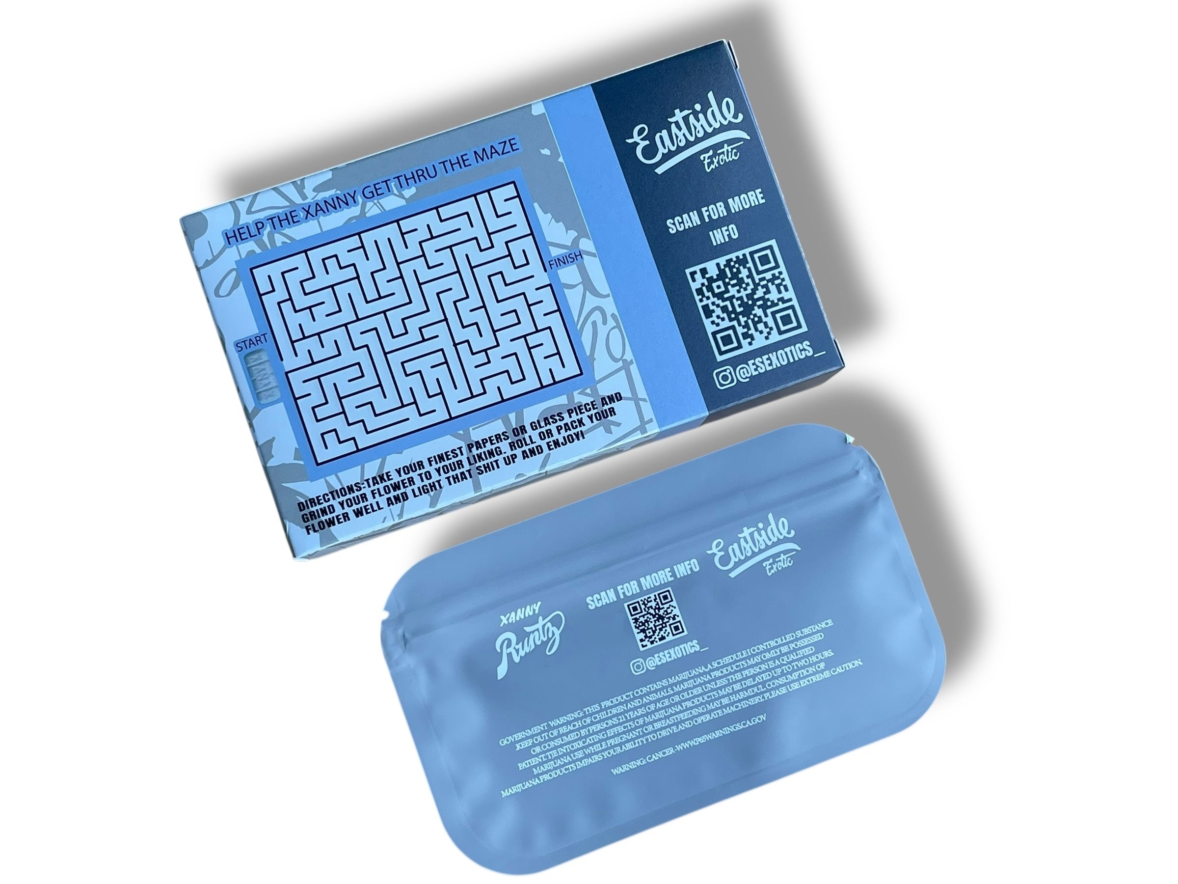 Mylar Bags with Boxes 3.5g Box Packaging Eastside Xanax