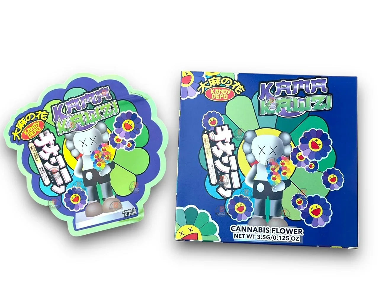 Kandy Depo Kama Kawzi Mylar Bags with Boxes 3.5g Box Packaging Holographic - Black Unicorn Hub