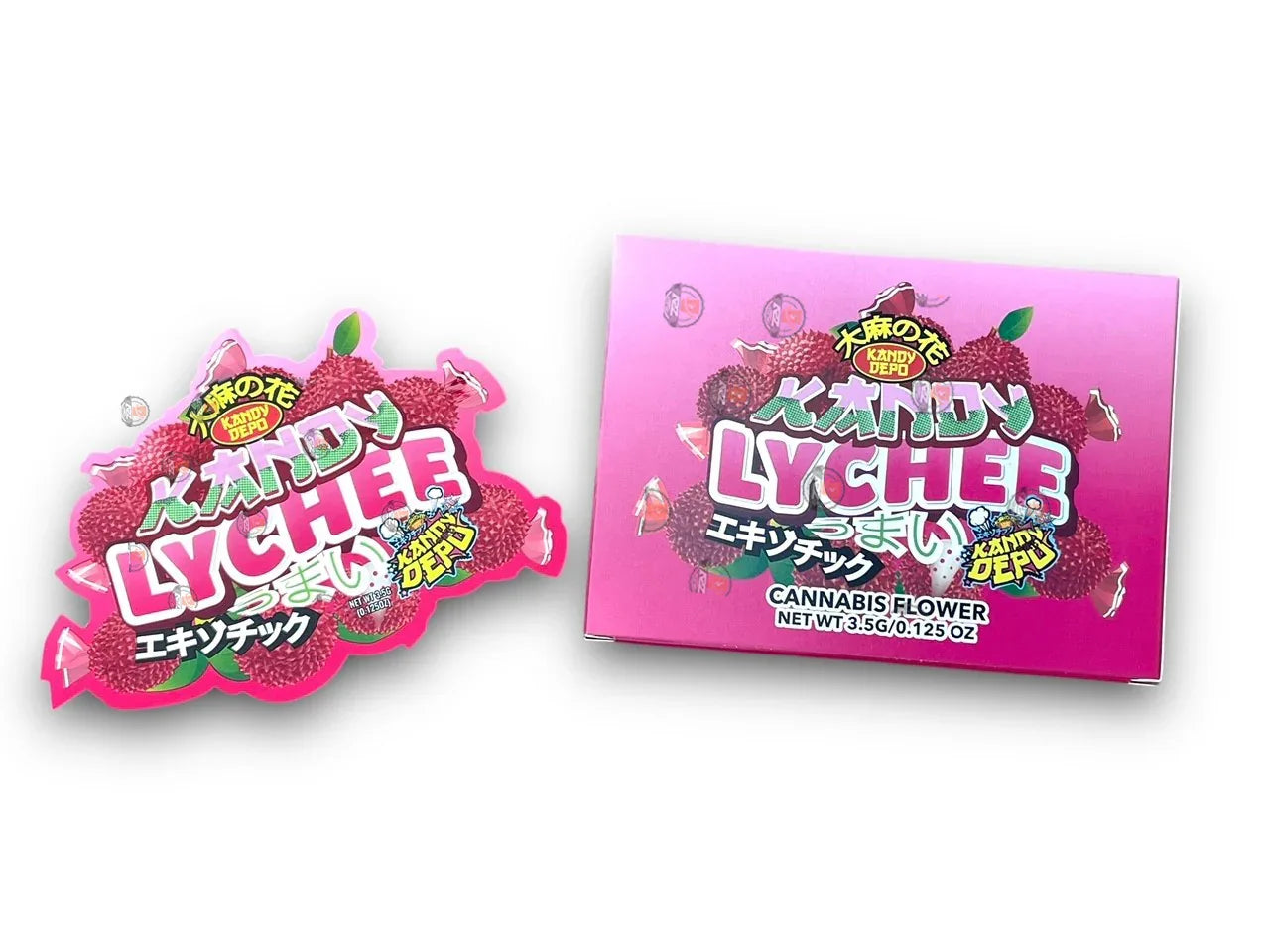 Kandy Depo Kandy Lychee Mylar Bags with Boxes 3.5g Box Packaging Holographic - Black Unicorn Hub