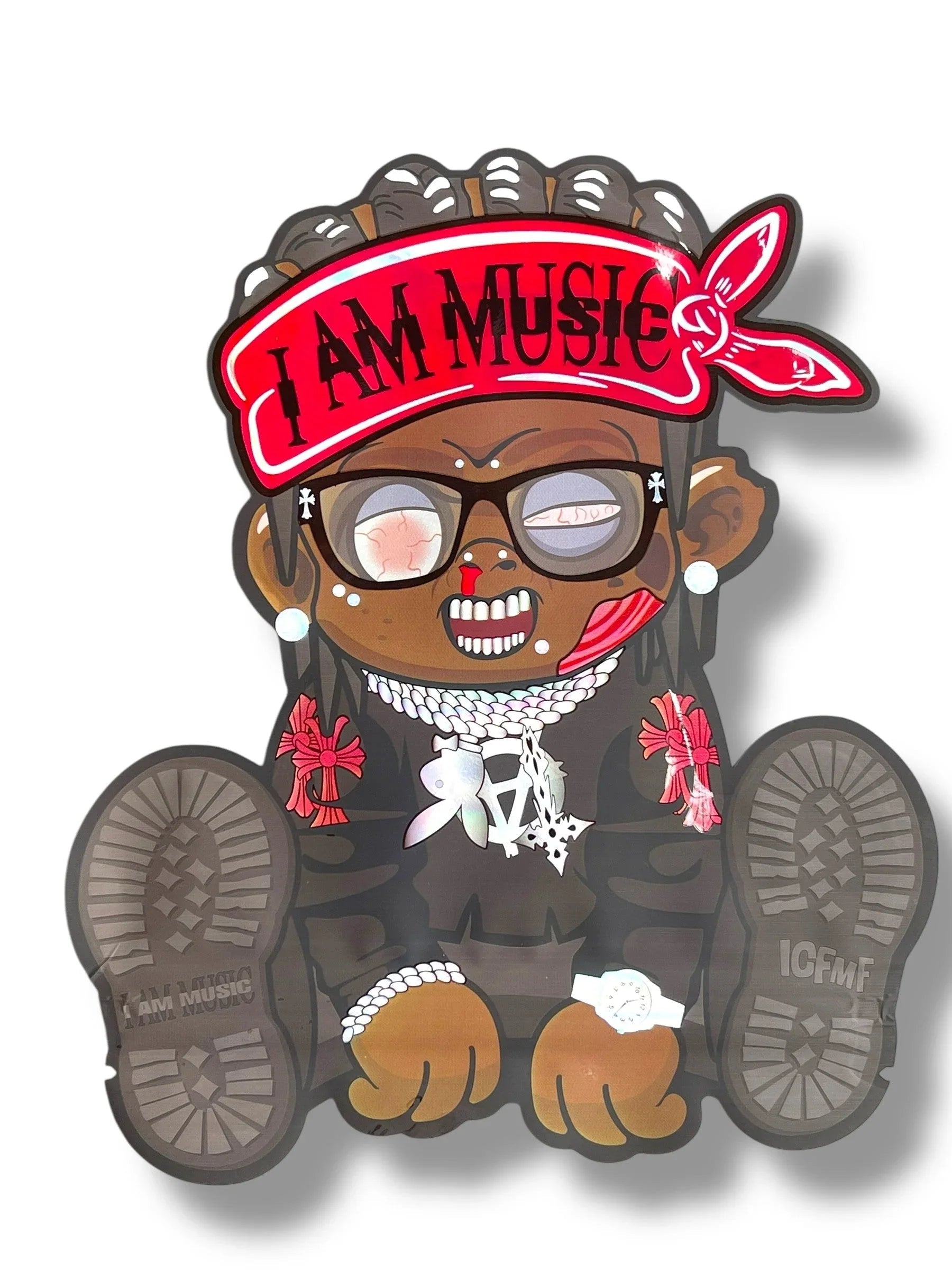 Baby Bag I am Music High Tolerance ICFMF 3.5g Mylar Bag - Black Unicorn Hub