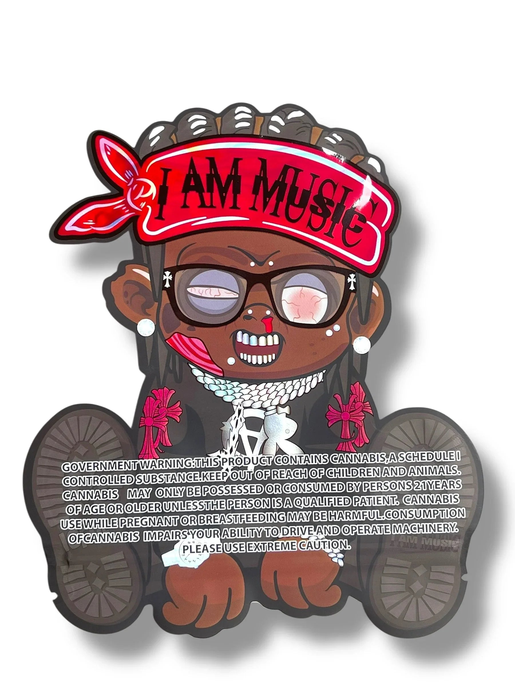 Baby Bag I am Music High Tolerance ICFMF 3.5g Mylar Bag - Black Unicorn Hub