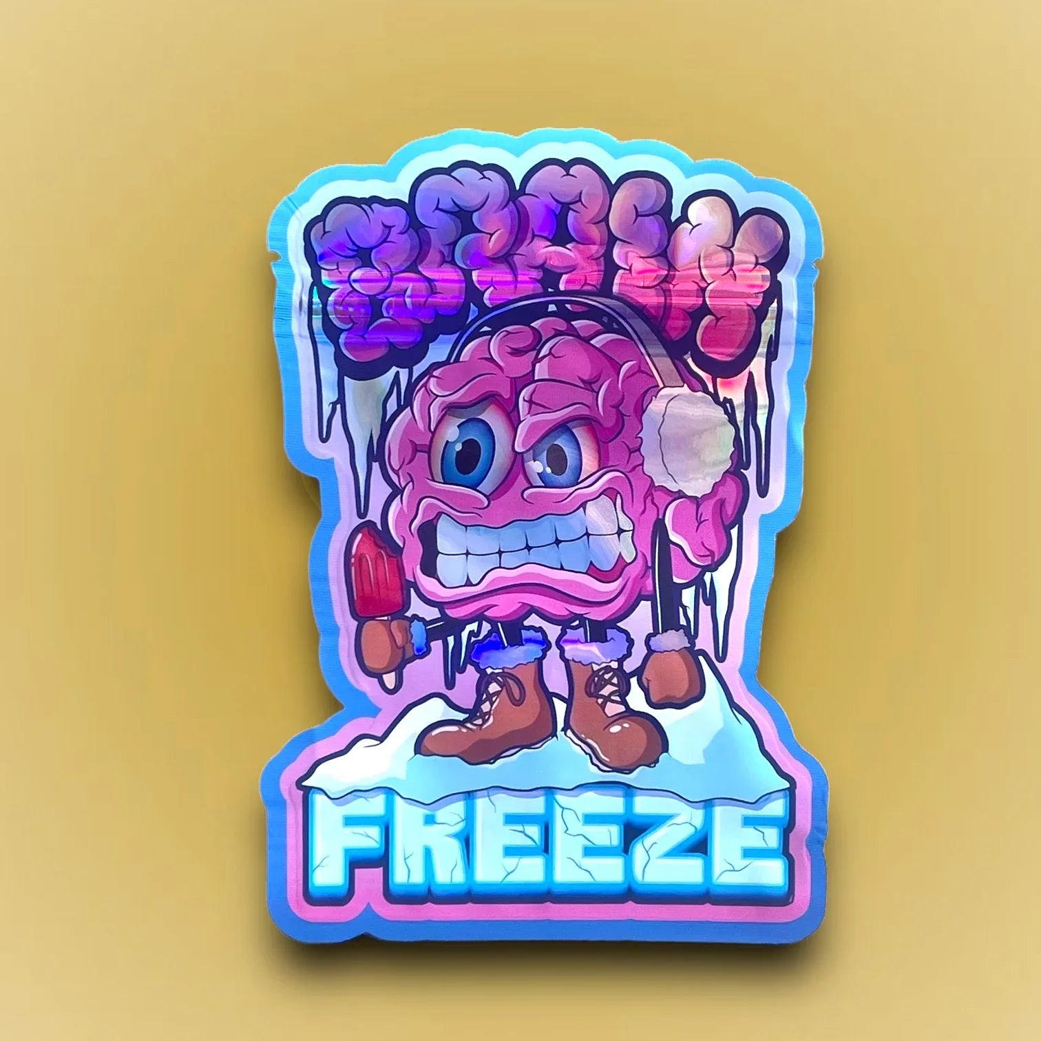 Sugar Rush Brain Freeze 3.5G Mylar Bags- Holographic Packaging only - Black Unicorn Hub