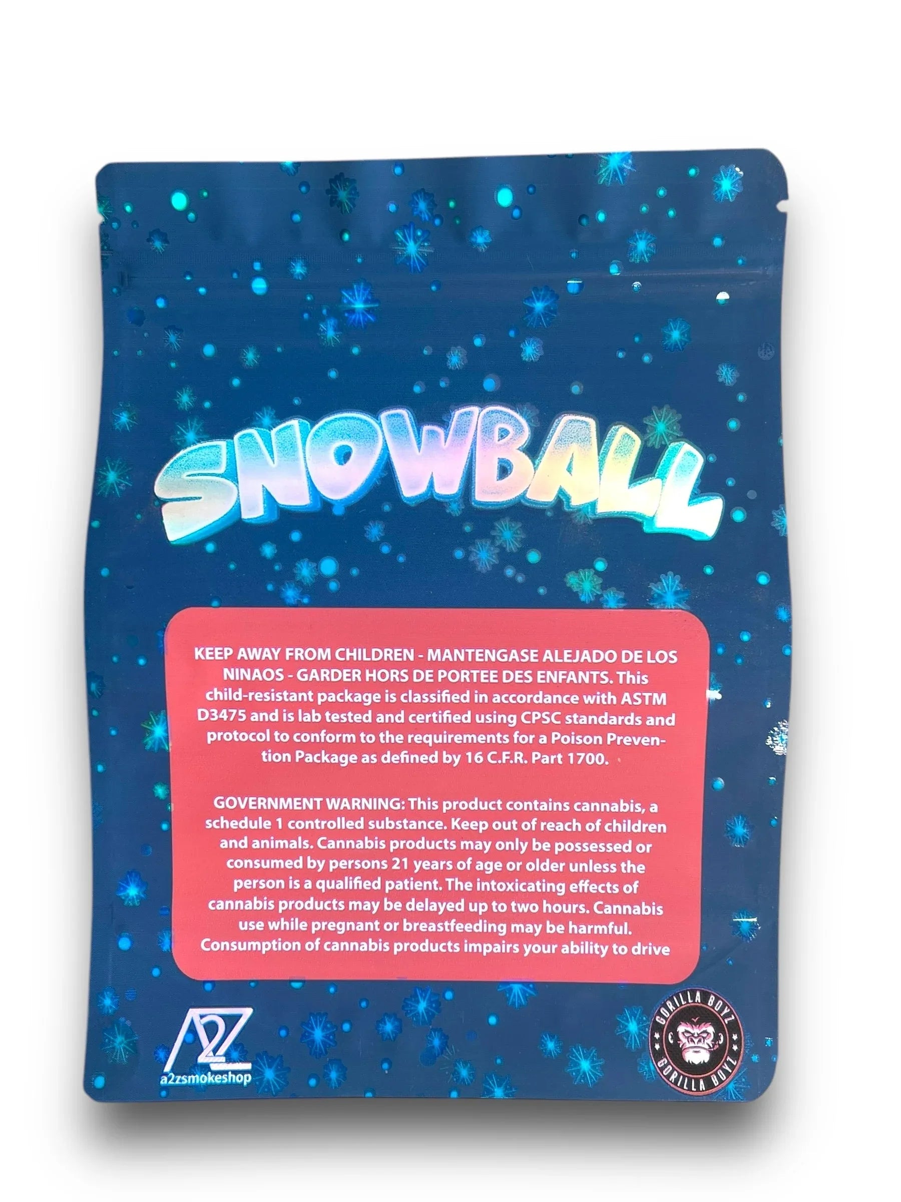 Snowball Dark 1OZ 28G Mylar Bag (50 Count) - Black Unicorn Hub