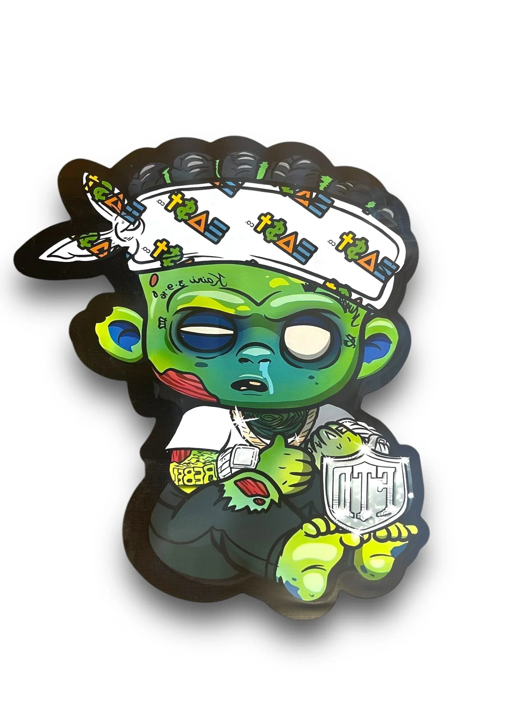 Baby East Mylar Bags 3.5g Holographic Shape bag - Black Unicorn Hub