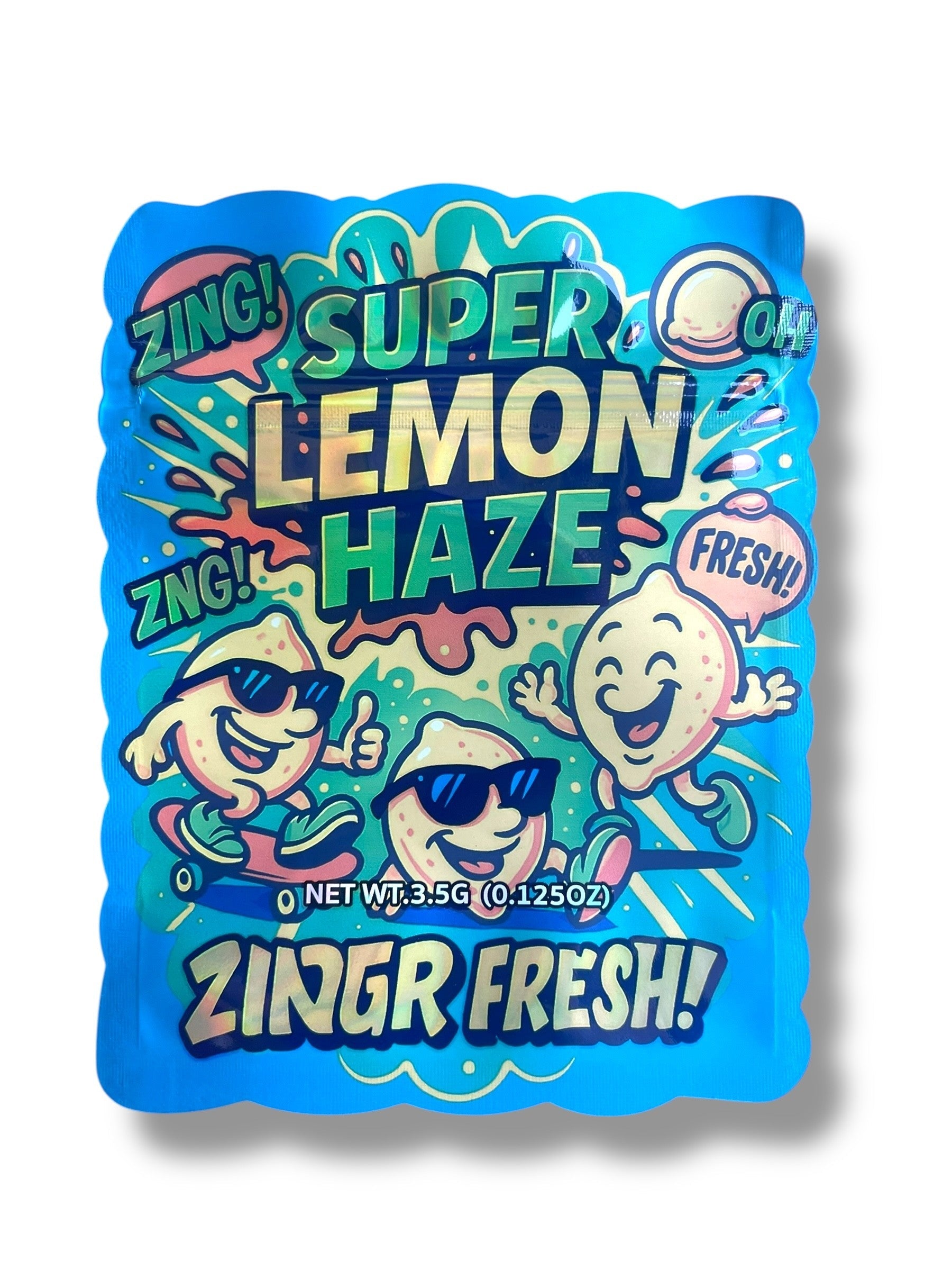 Super Lemon Haze Mylar Bag 3.5g shape bag